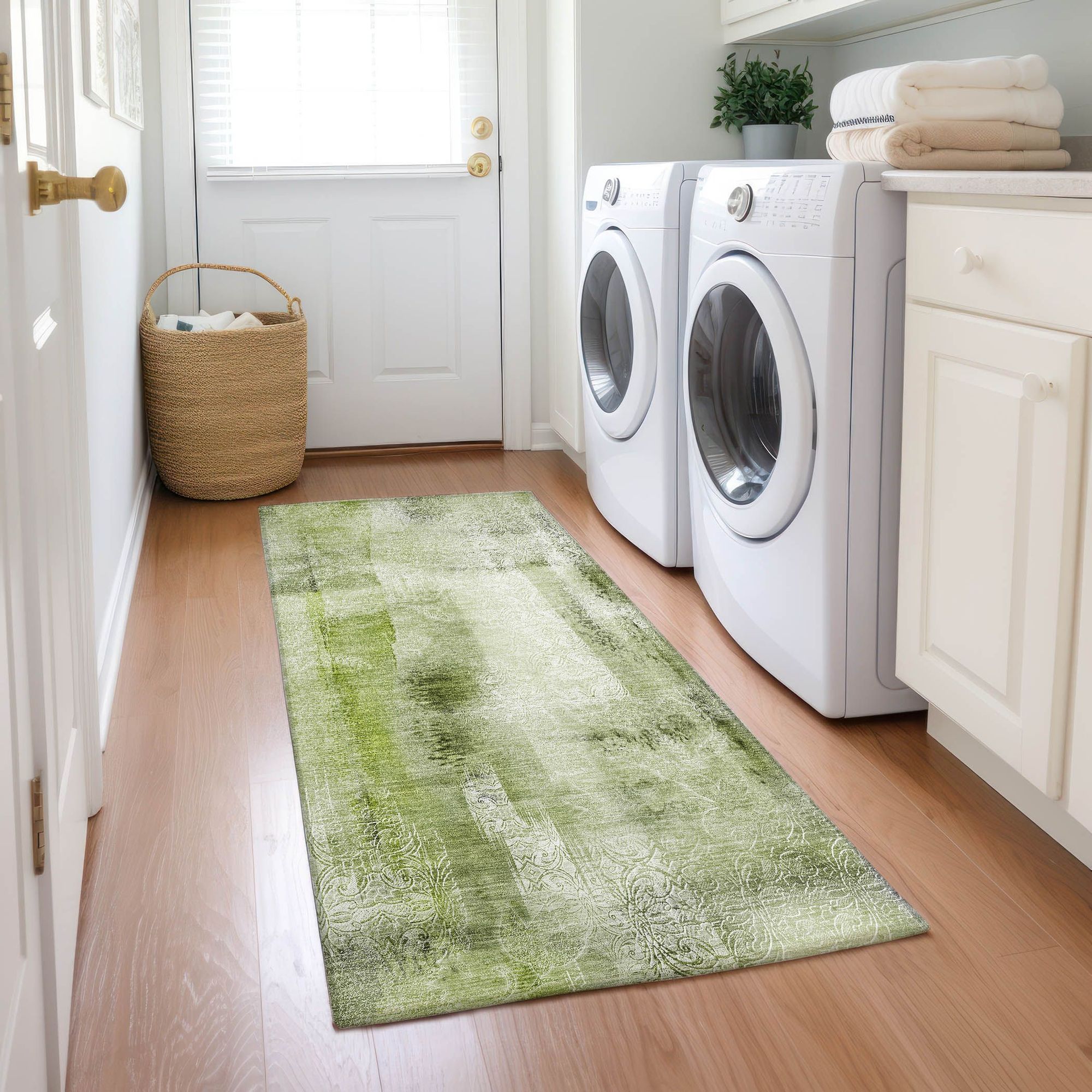 Machine Made ACN537 Sage Green Rugs #color_sage green