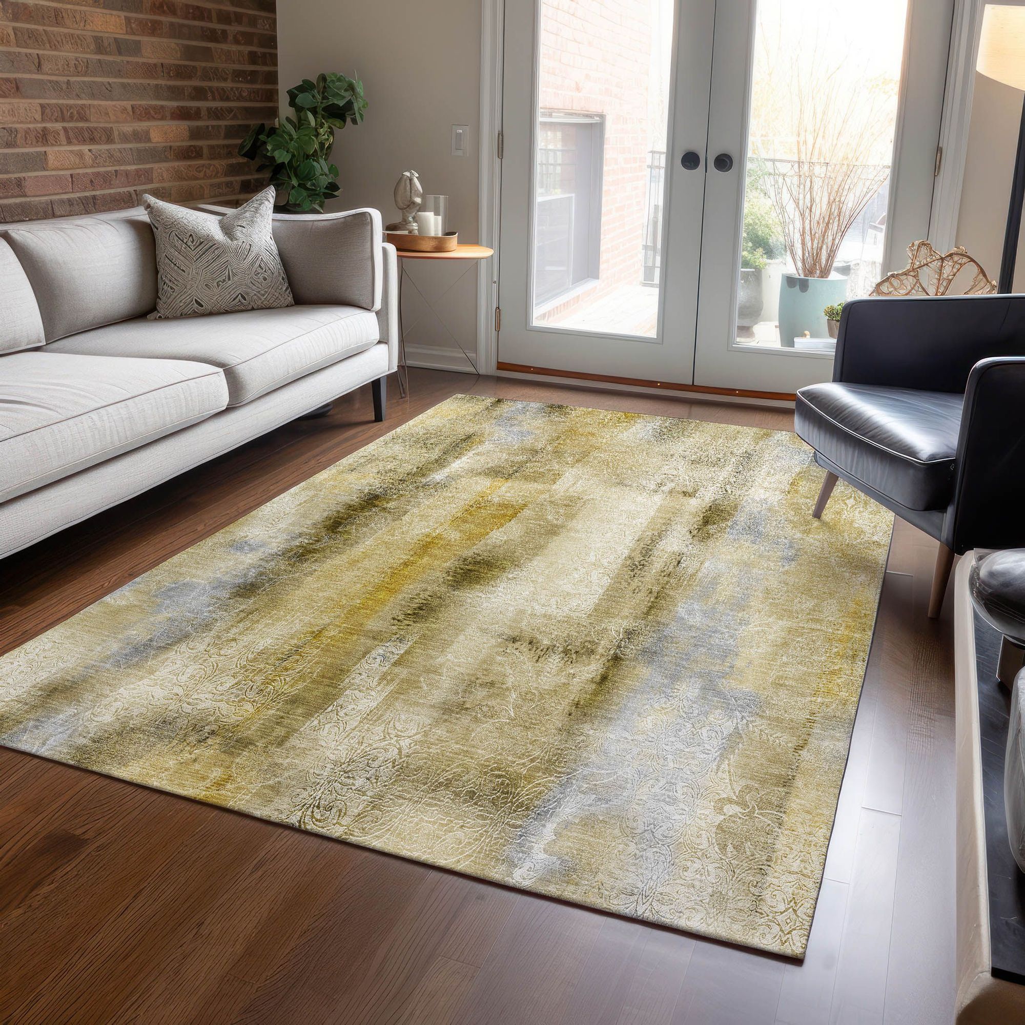 Machine Made ACN537 Taupe Brown Rugs #color_taupe brown