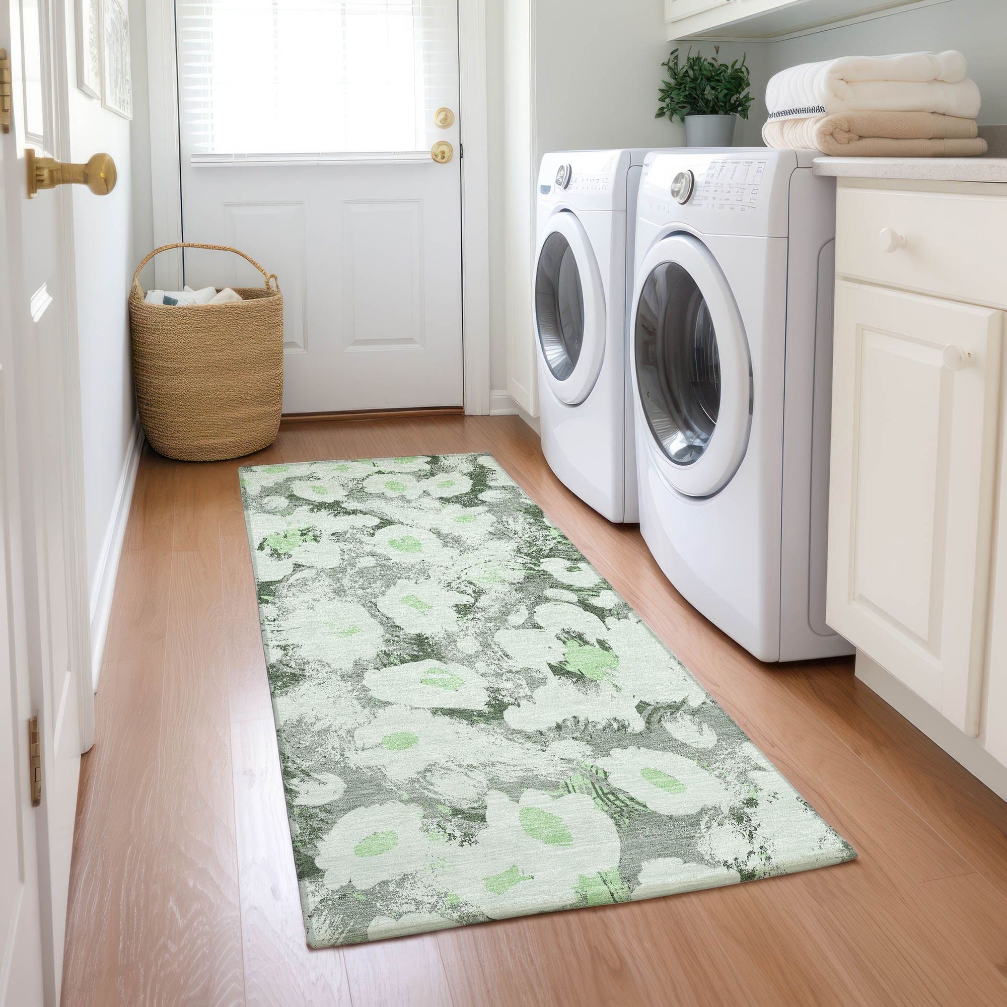 Machine Made ACN538 Aloe Green Rugs #color_aloe green