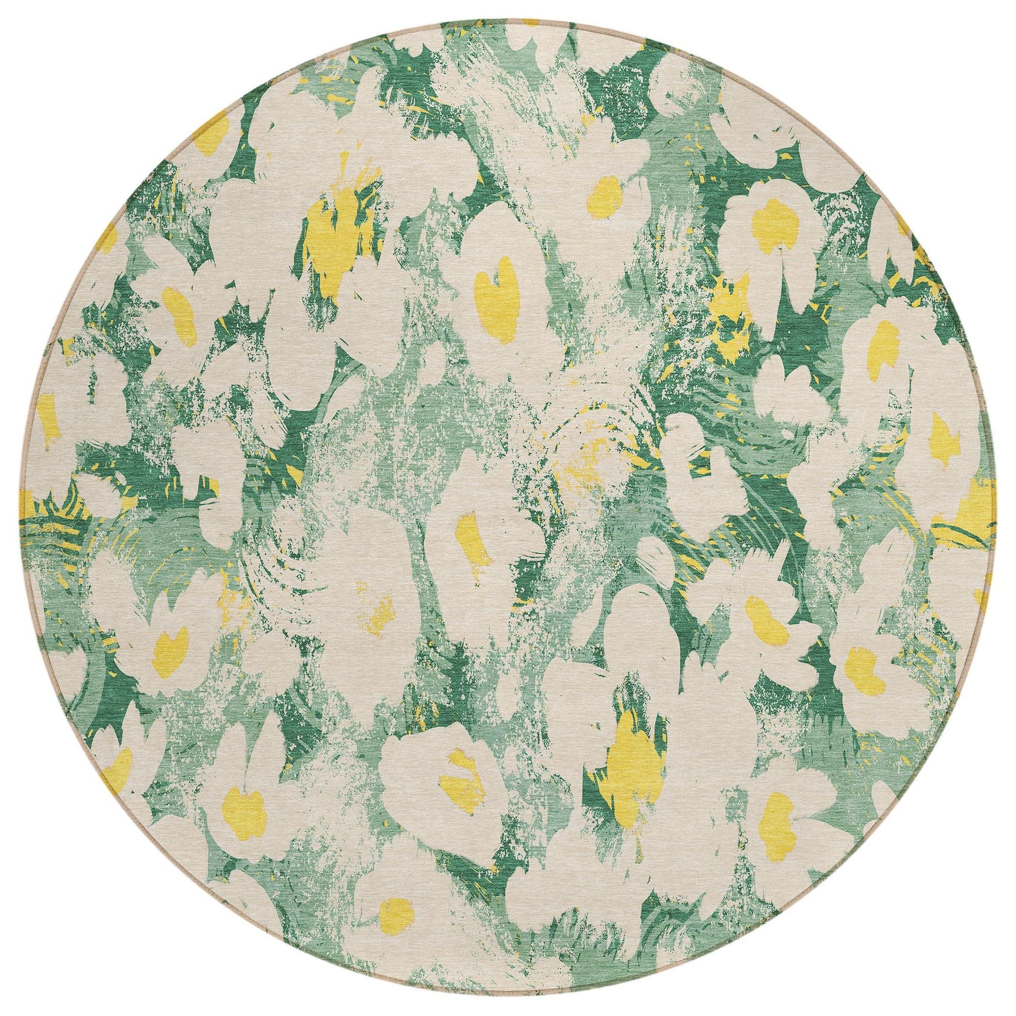 Machine Made ACN538 Green  Rugs #color_green 