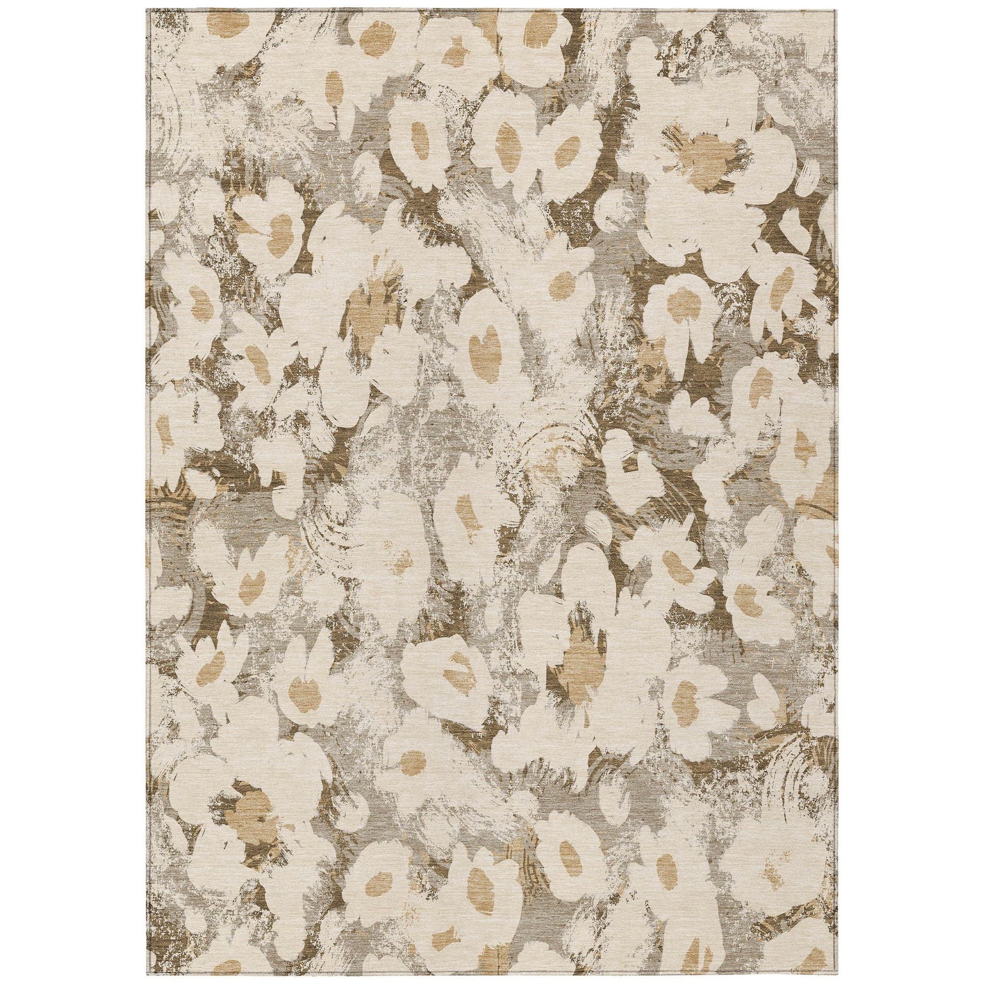 Machine Made ACN538 Khaki Brown Rugs #color_khaki brown