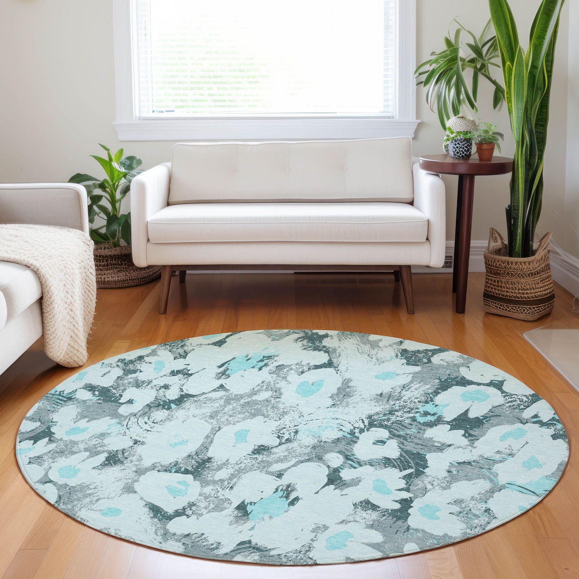 Machine Made ACN538 Teal  Rugs #color_teal 