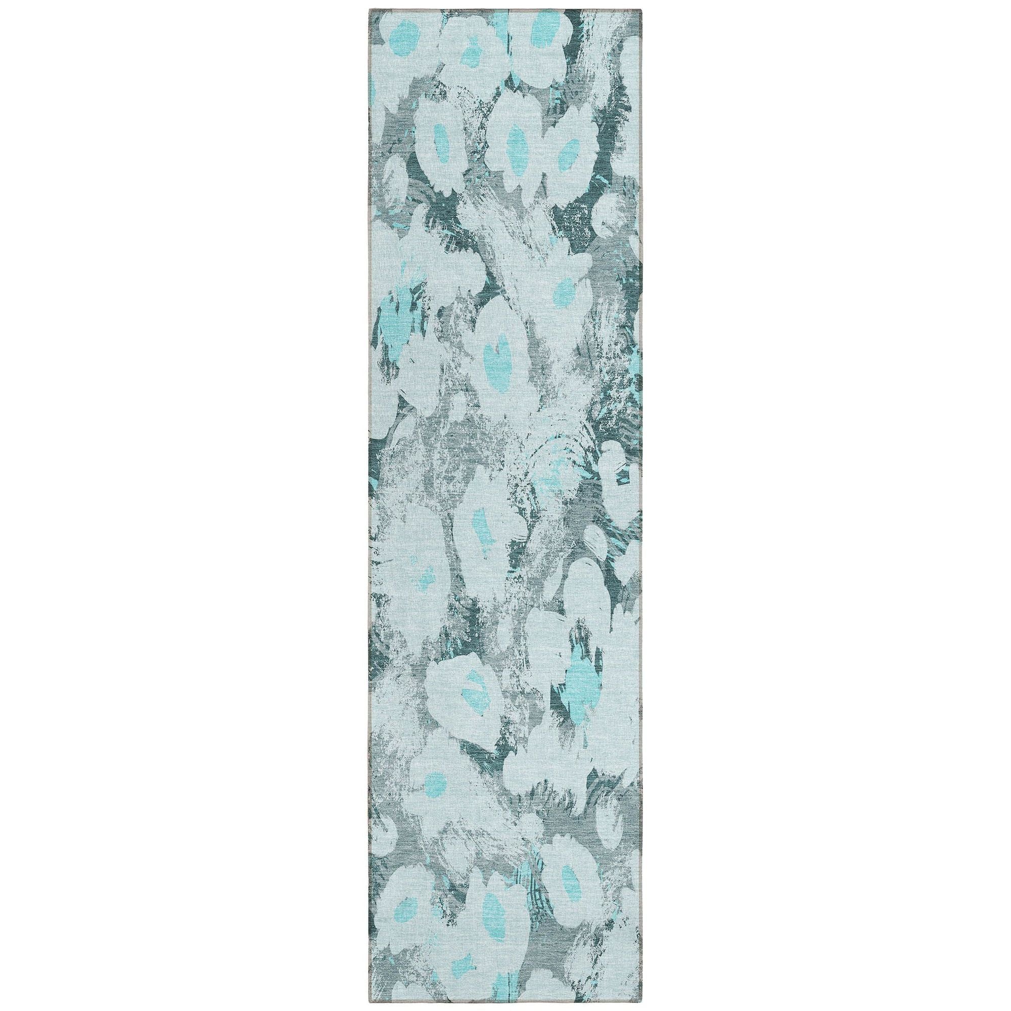 Machine Made ACN538 Teal  Rugs #color_teal 