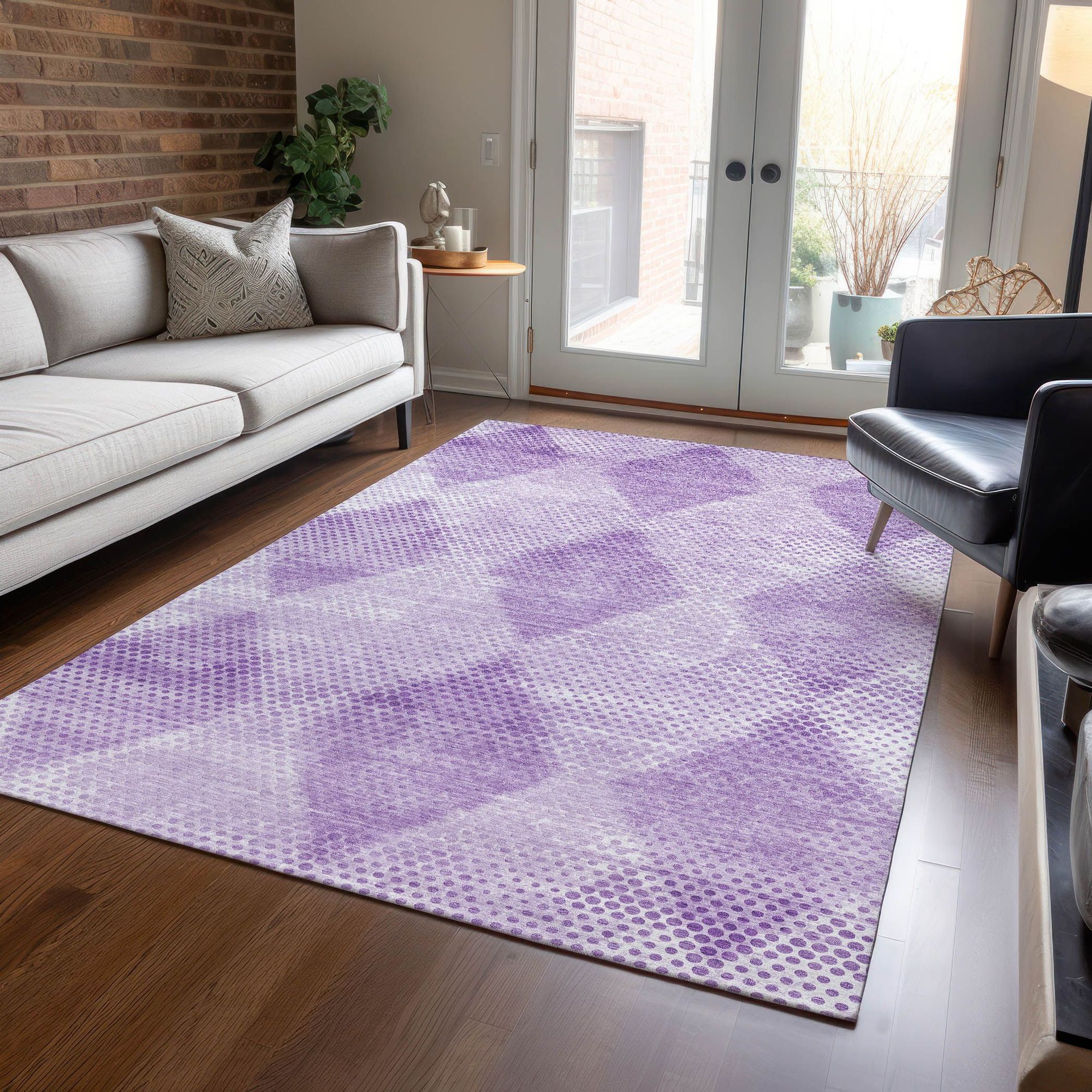 Machine Made ACN539 Lavender Purple Rugs #color_lavender purple