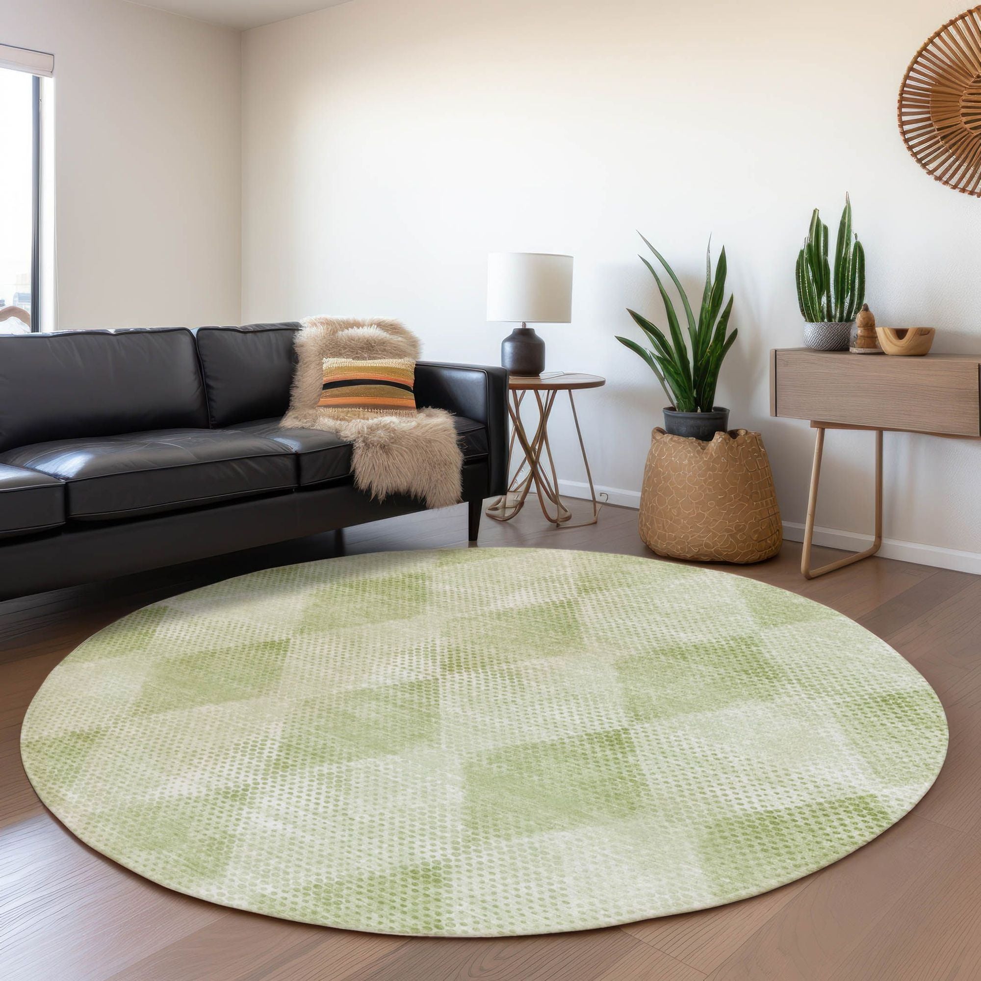 Machine Made ACN539 Mint Green Rugs #color_mint green