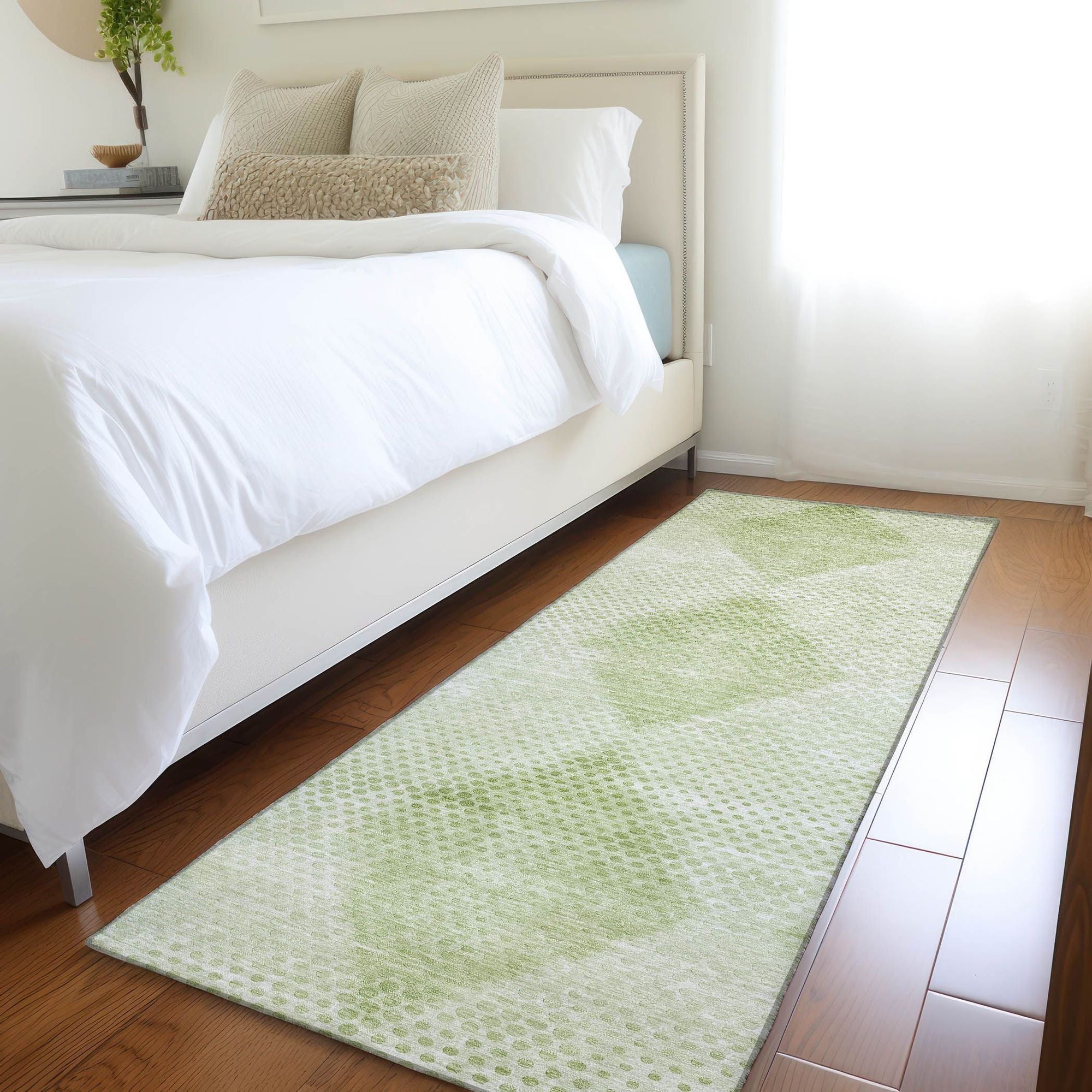 Machine Made ACN539 Mint Green Rugs #color_mint green