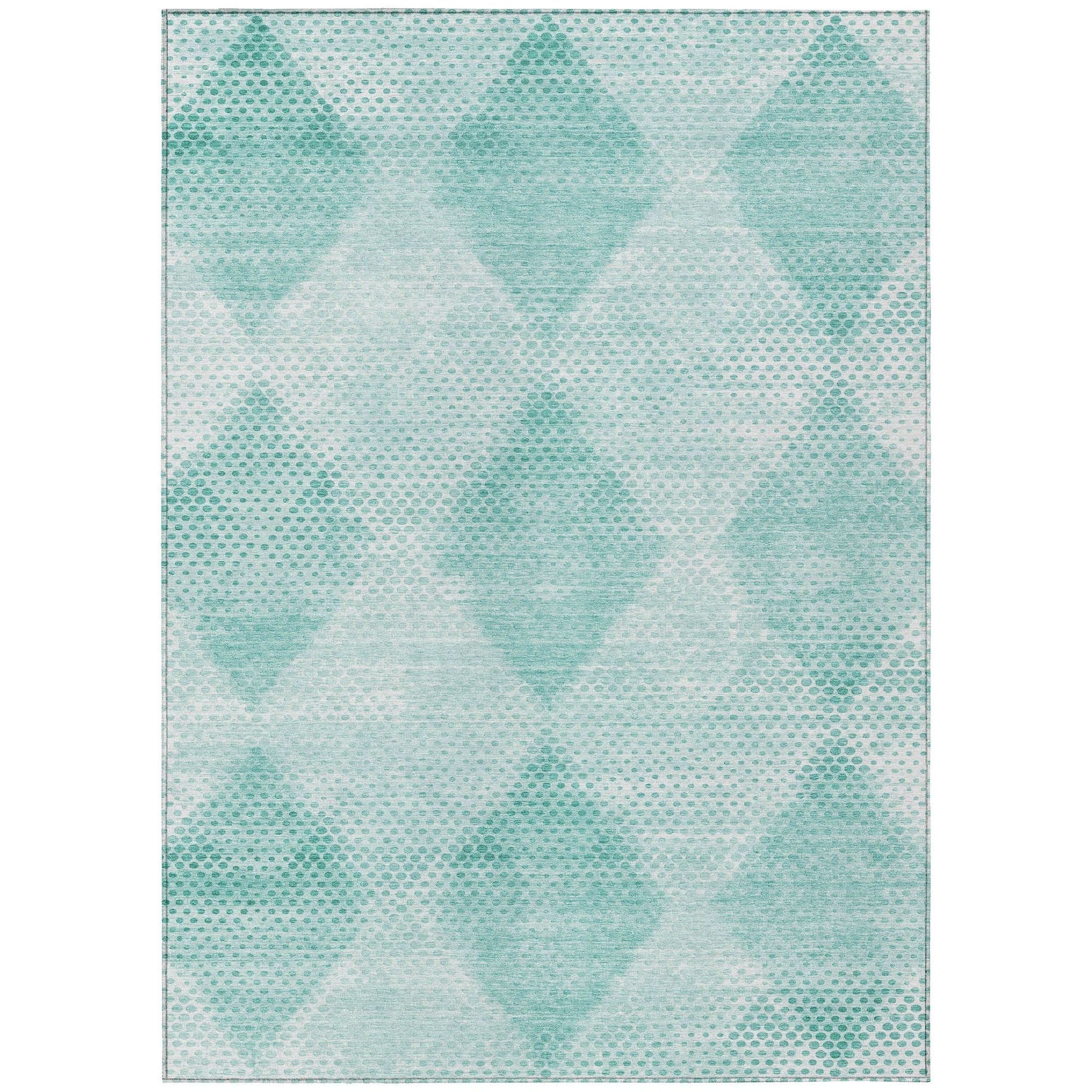 Machine Made ACN539 Teal  Rugs #color_teal 