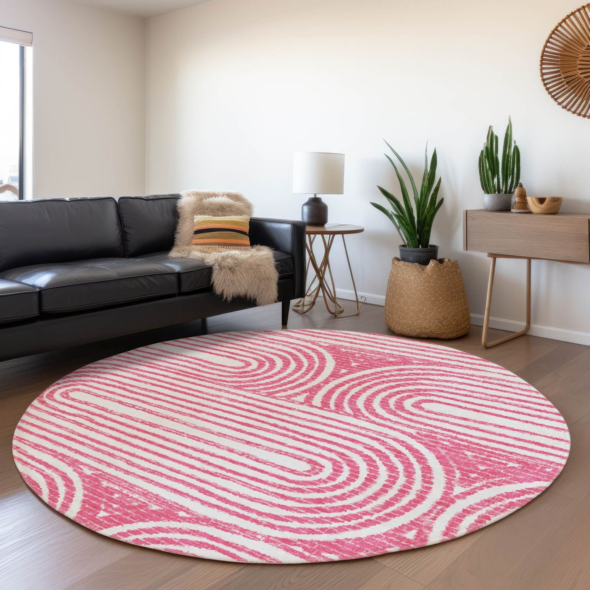 Machine Made ACN540 Blush Pink Rugs #color_blush pink