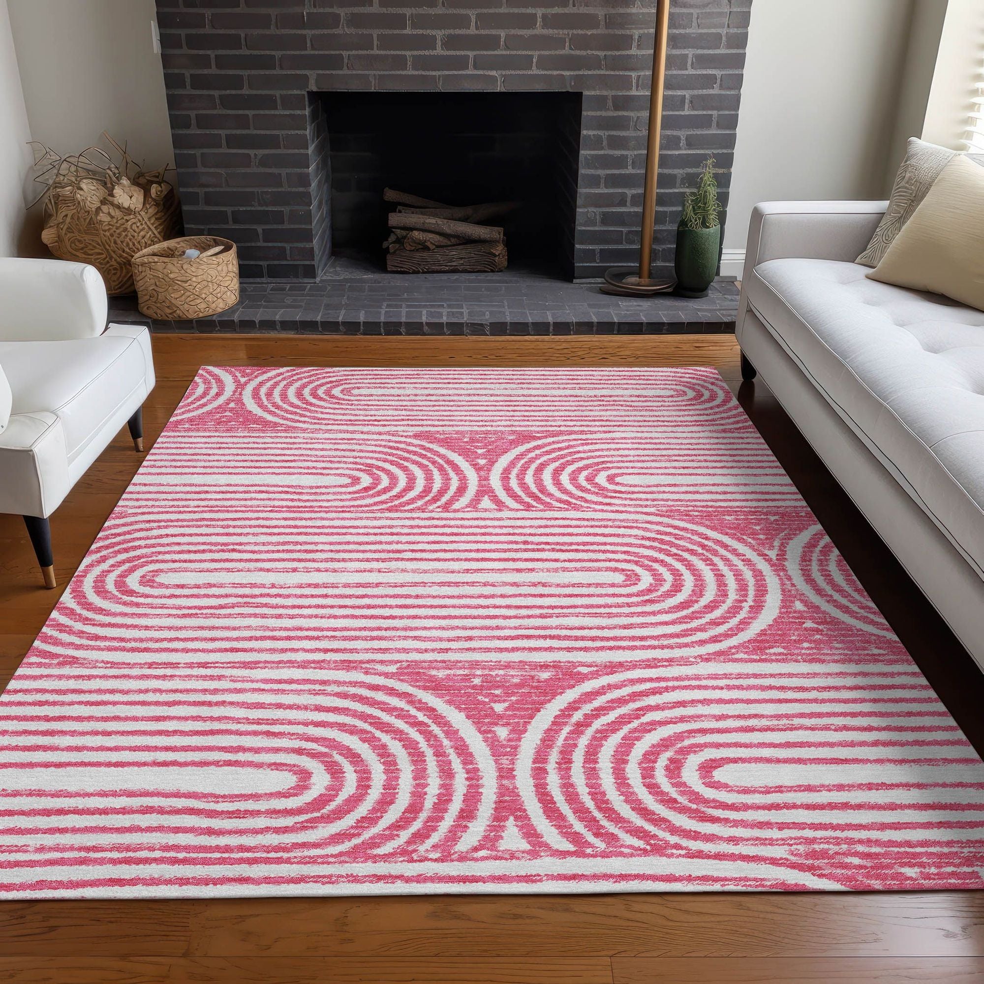 Machine Made ACN540 Blush Pink Rugs #color_blush pink