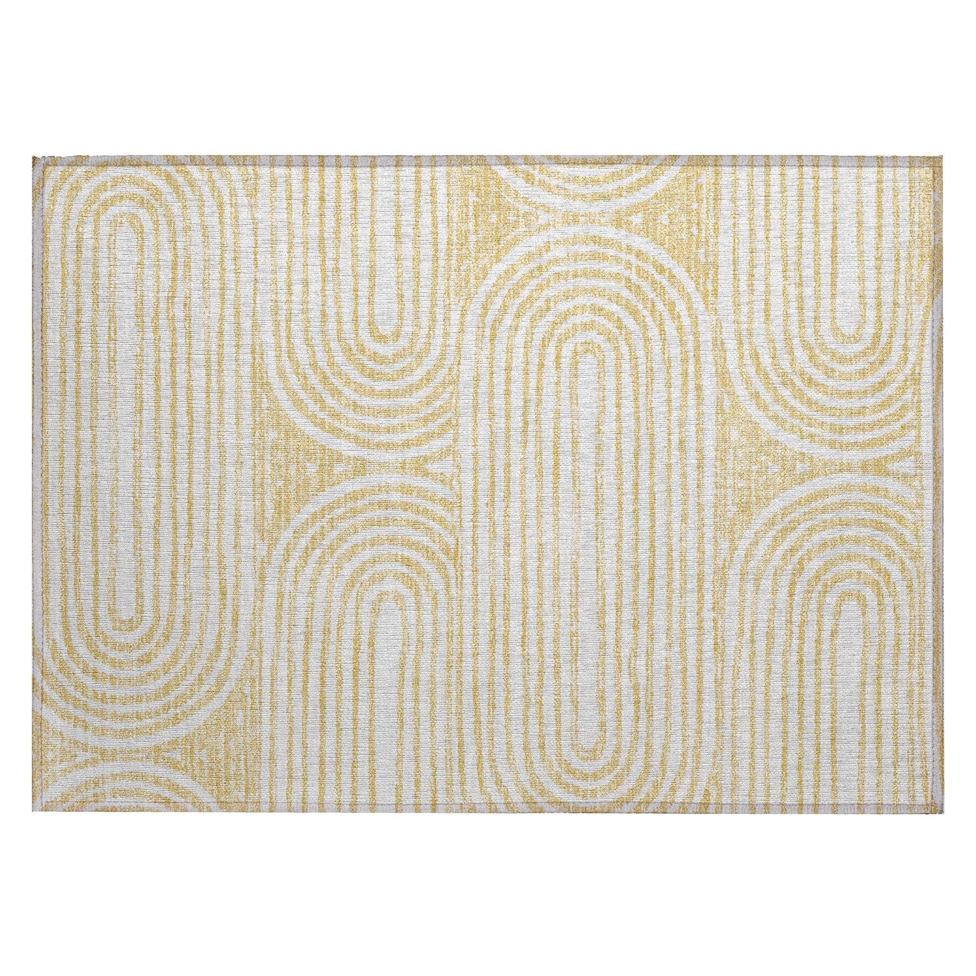 Machine Made ACN540 Gold  Rugs #color_gold 