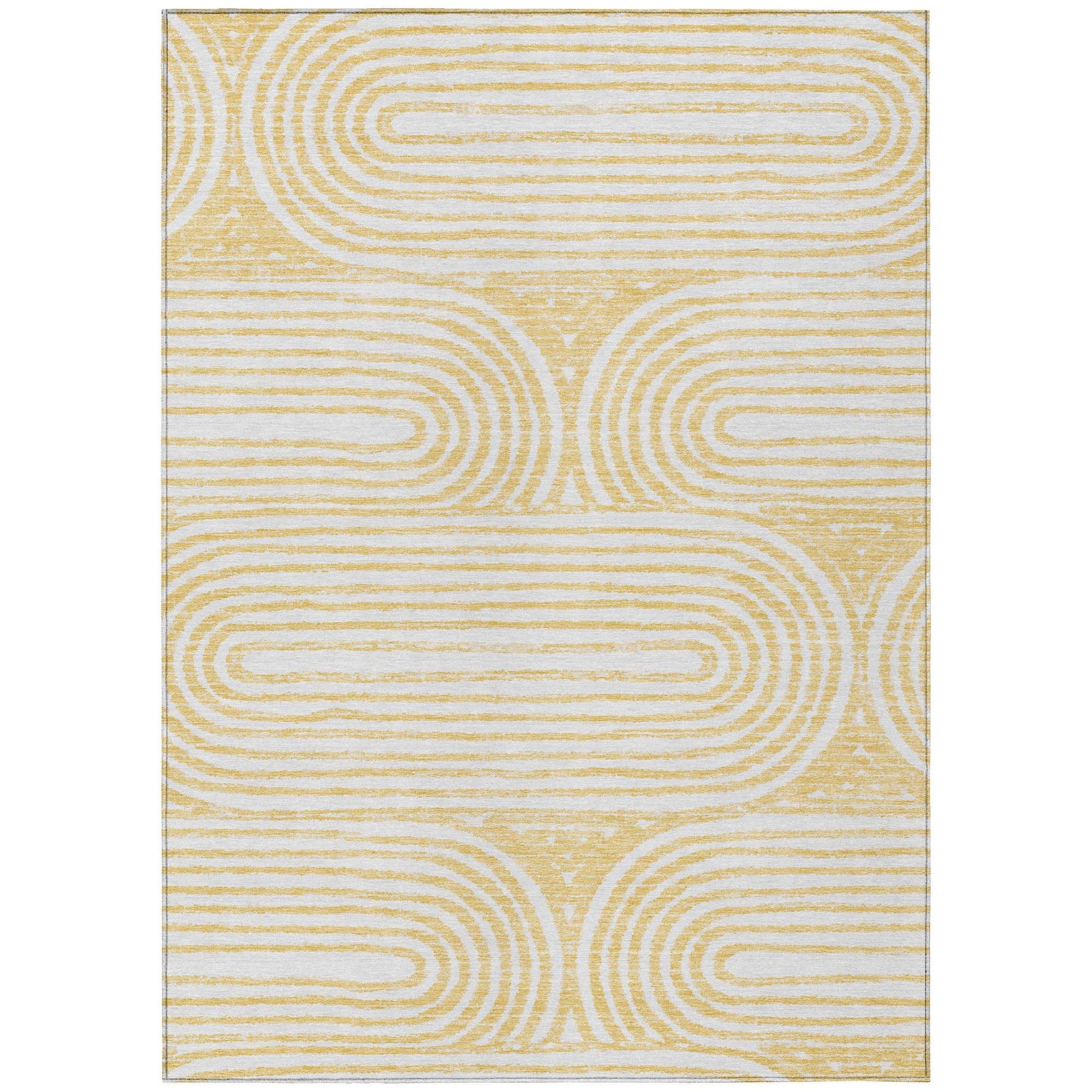 Machine Made ACN540 Gold  Rugs #color_gold 