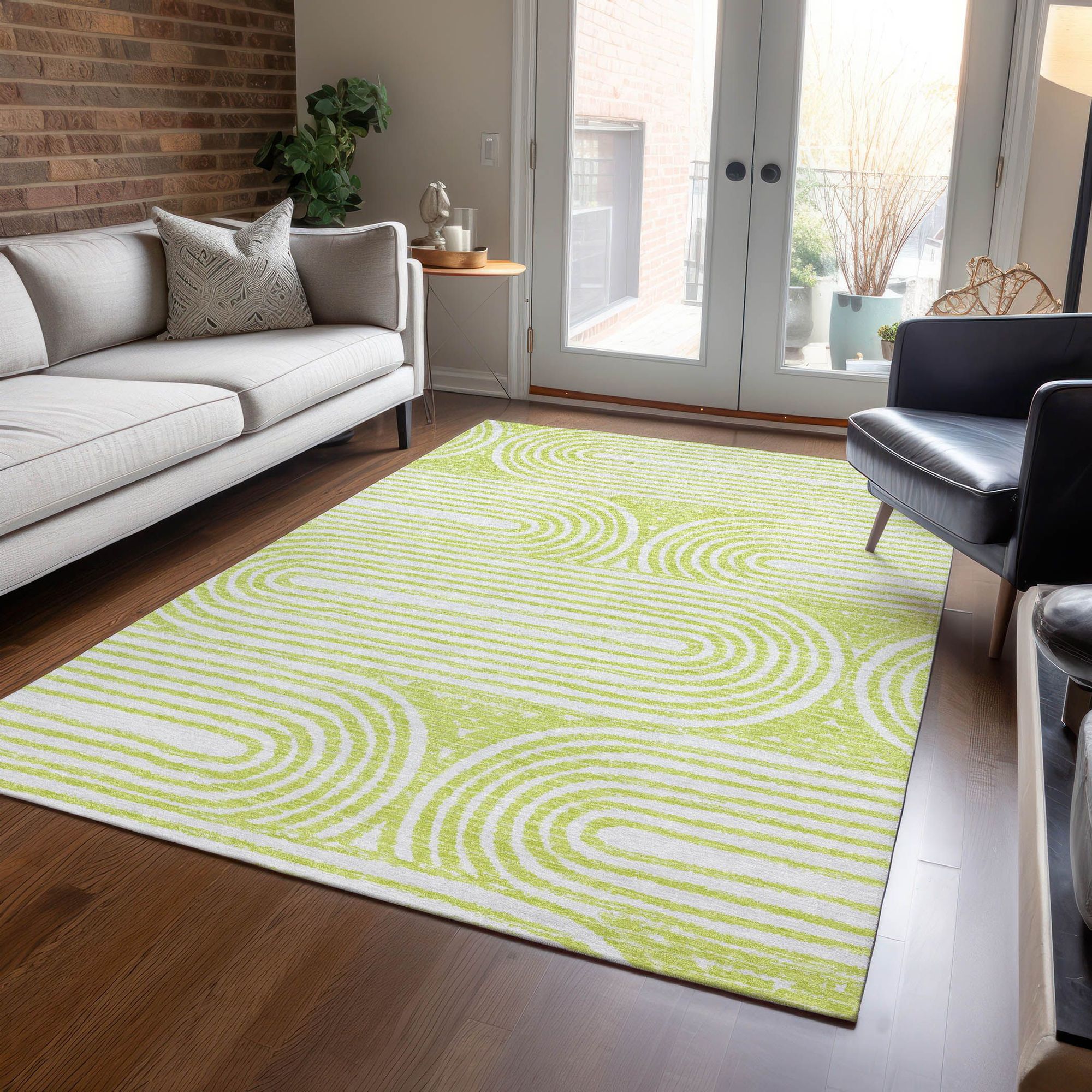 Machine Made ACN540 Green  Rugs #color_green 