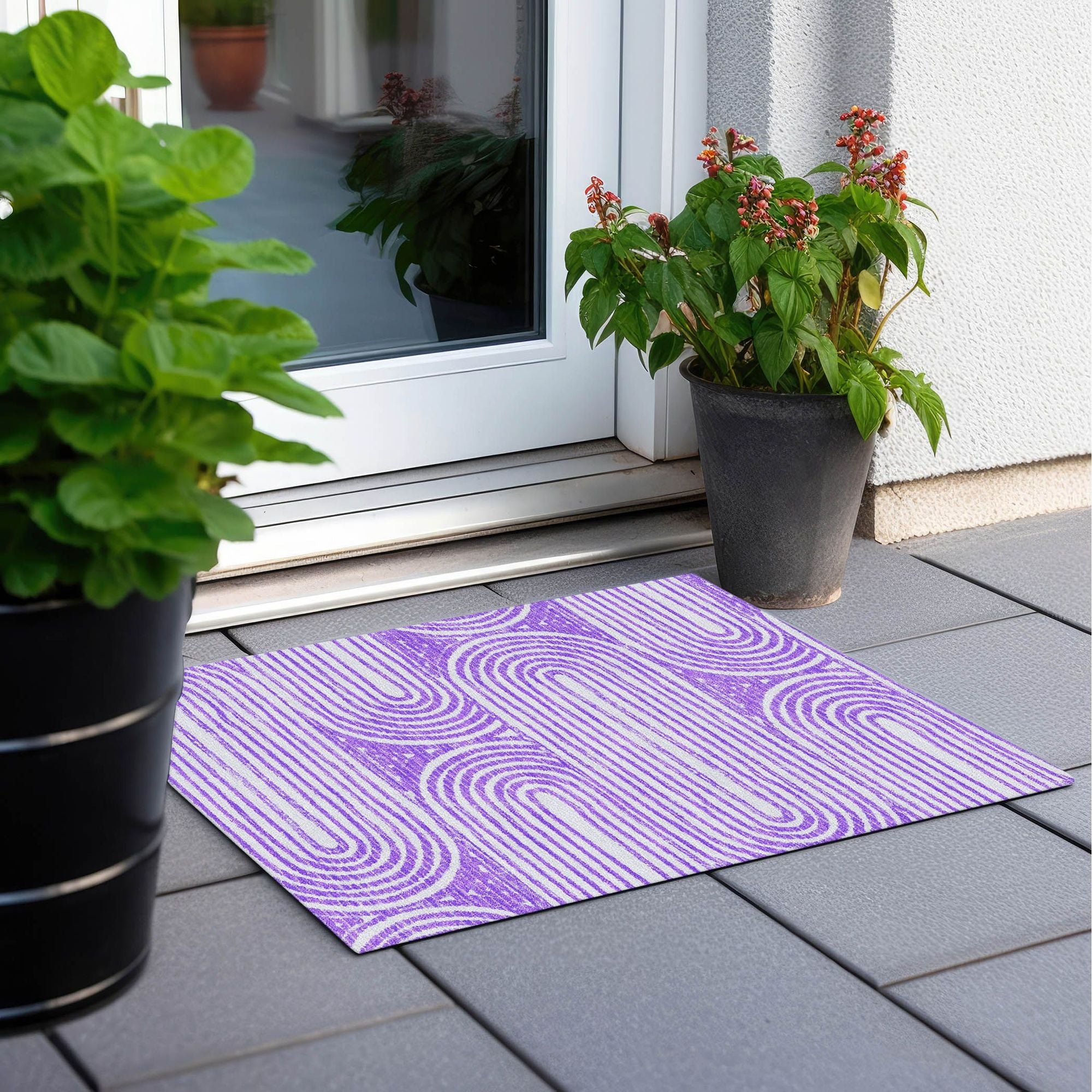 Machine Made ACN540 Purple  Rugs #color_purple 