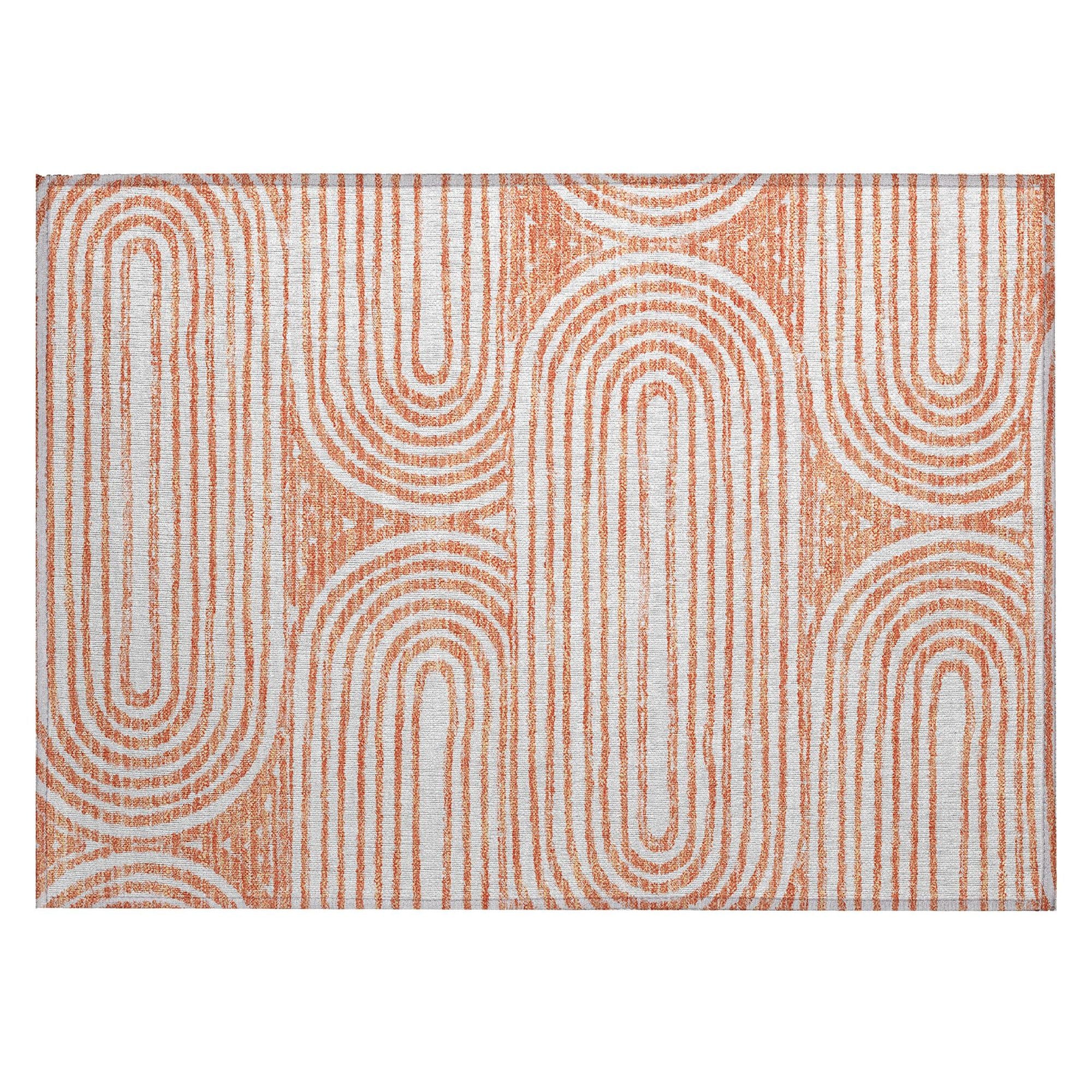 Machine Made ACN540 Salmon Orange Rugs #color_salmon orange