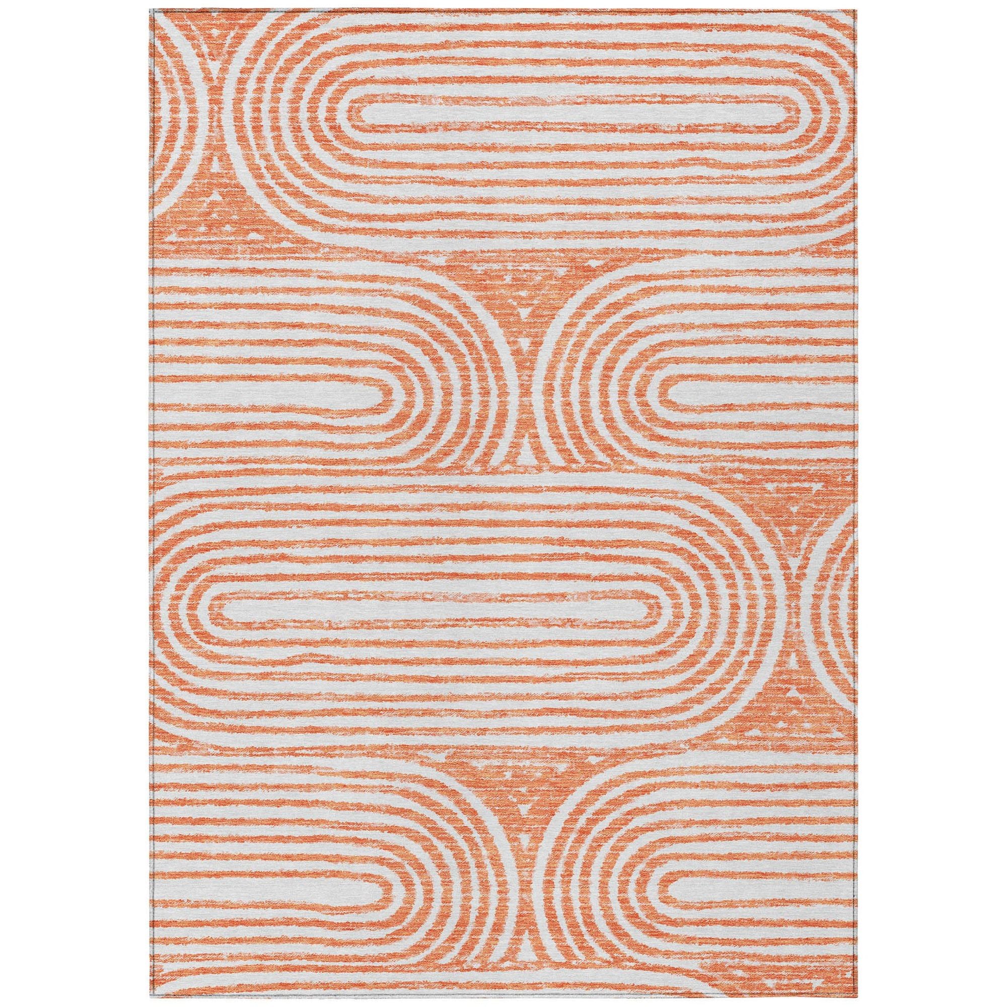 Machine Made ACN540 Salmon Orange Rugs #color_salmon orange