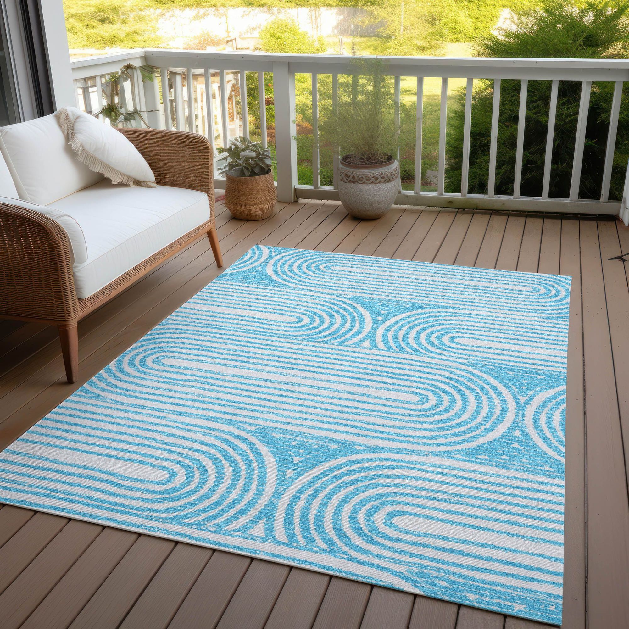 Machine Made ACN540 Teal  Rugs #color_teal 