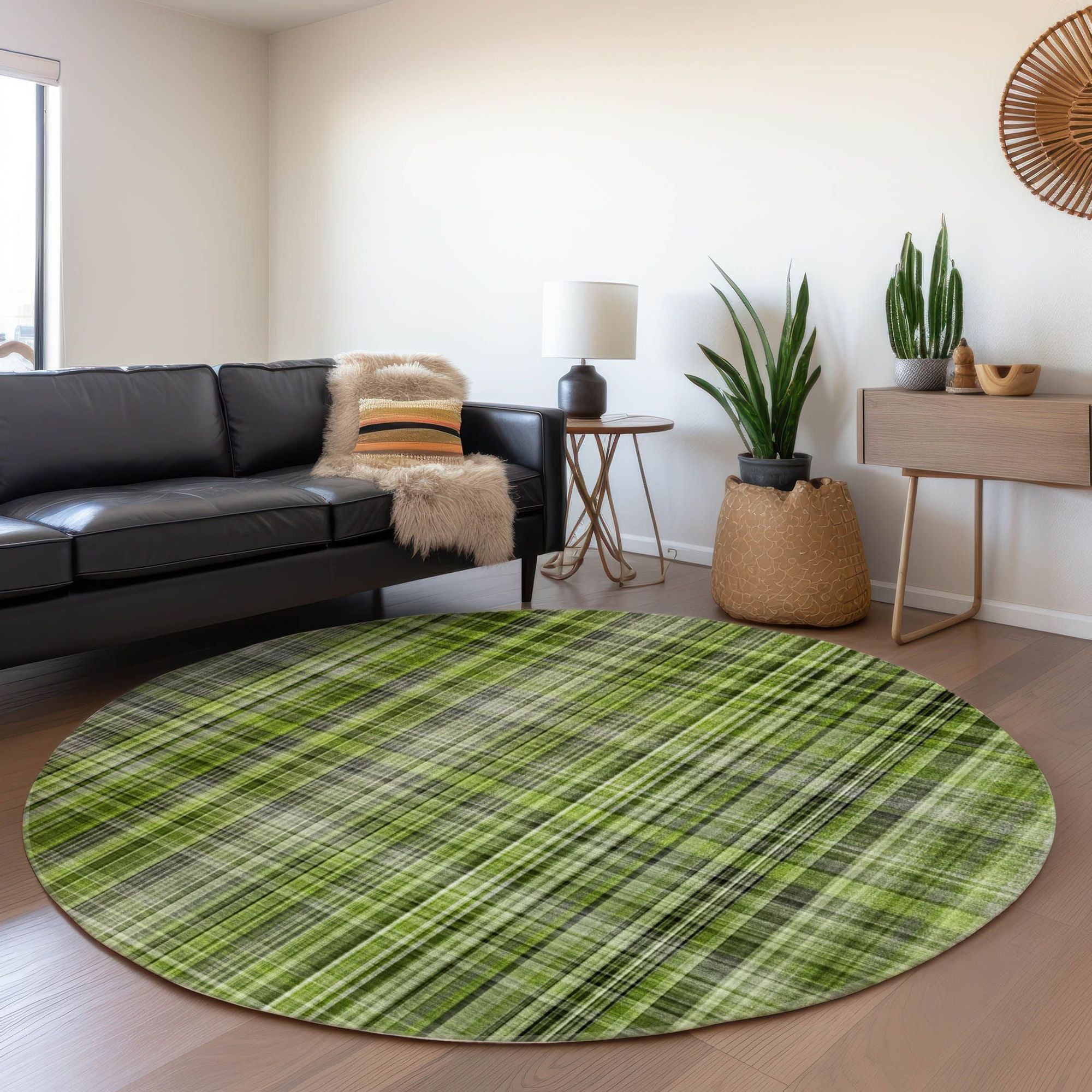 Machine Made ACN541 Green  Rugs #color_green 