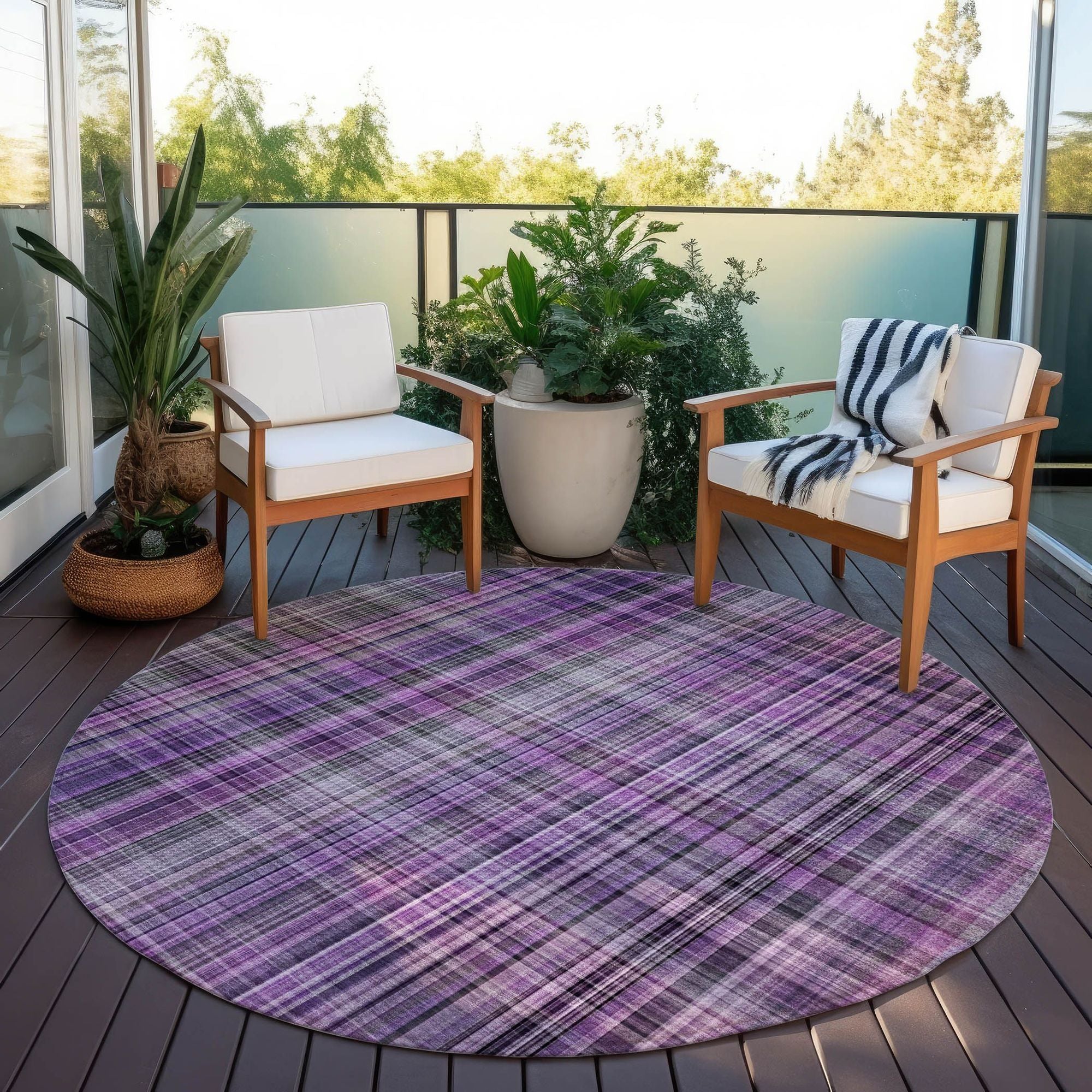 Machine Made ACN541 Purple  Rugs #color_purple 