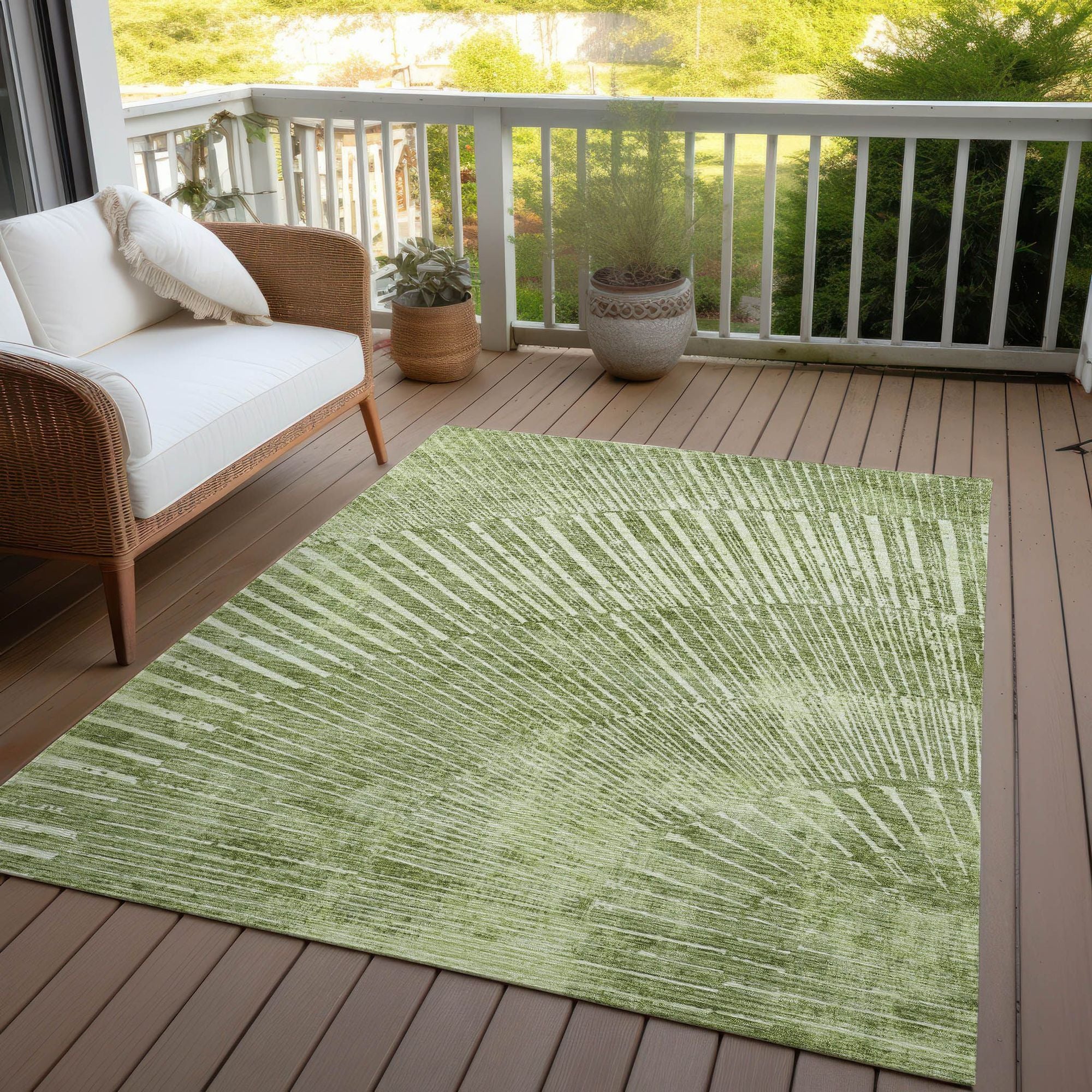 Machine Made ACN542 Sage Green Rugs #color_sage green