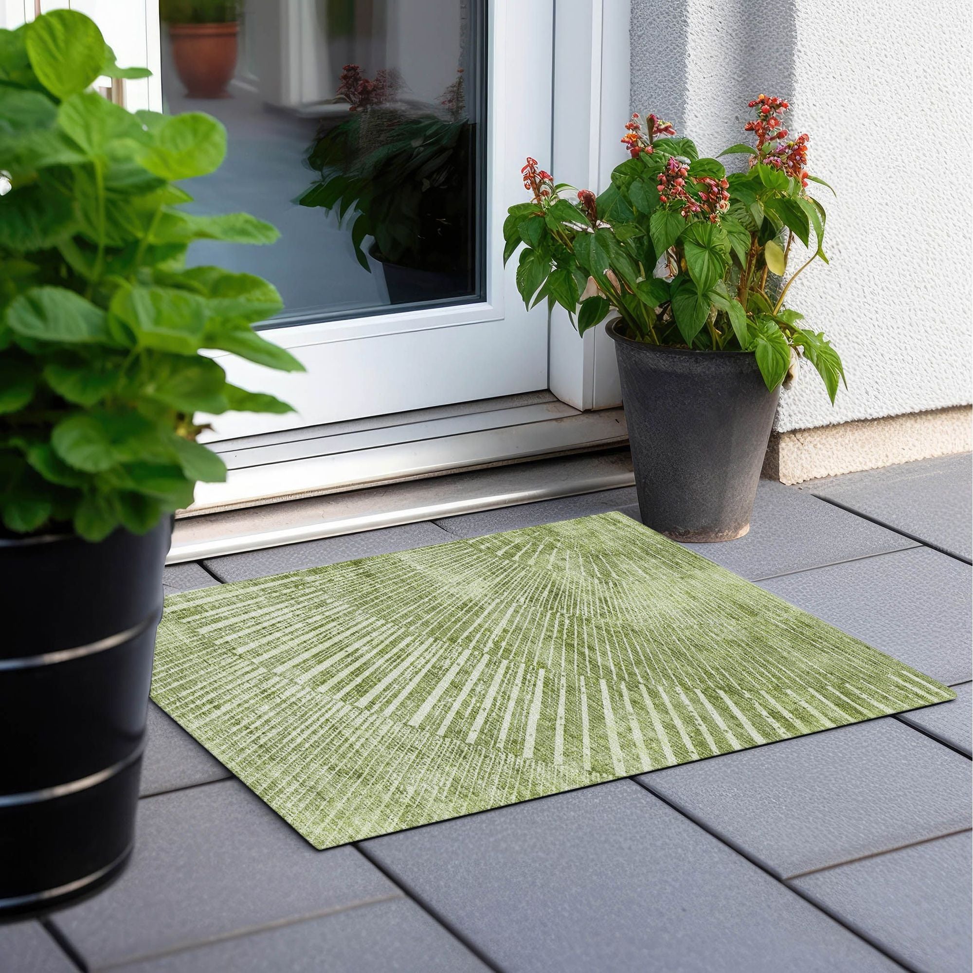 Machine Made ACN542 Sage Green Rugs #color_sage green