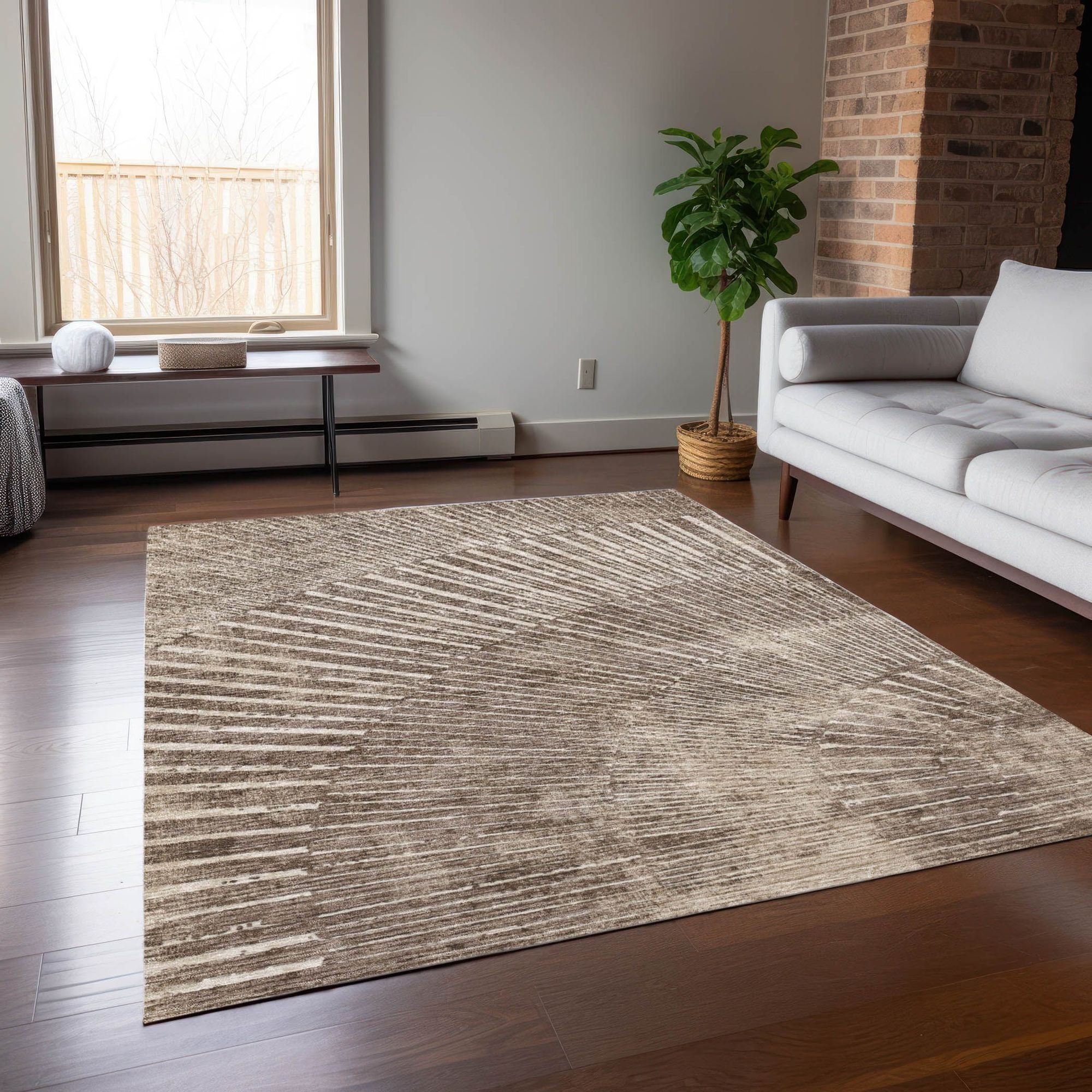 Machine Made ACN542 Taupe Brown Rugs #color_taupe brown