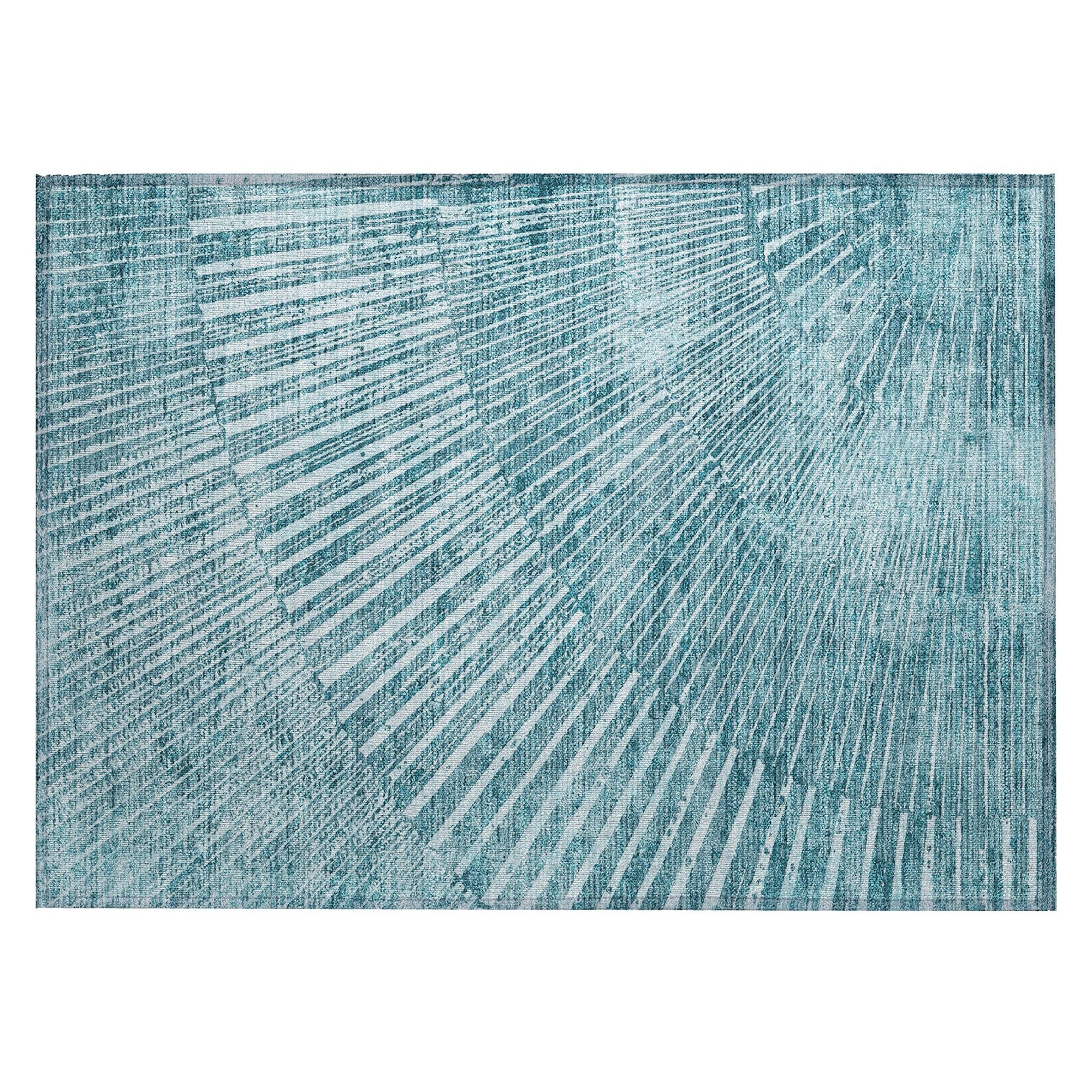 Machine Made ACN542 Teal  Rugs #color_teal 