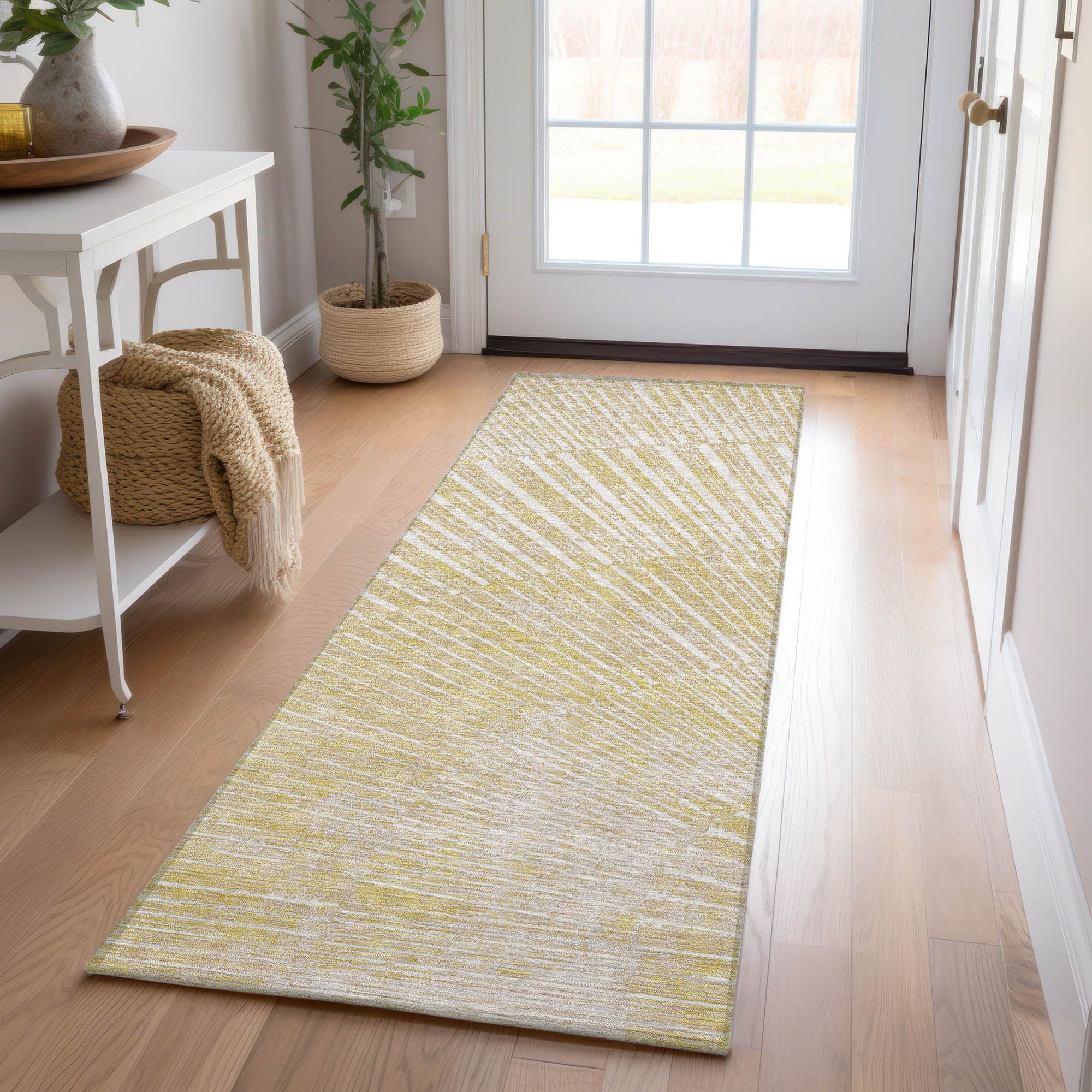 Machine Made ACN542 Wheat Gold Rugs #color_wheat gold