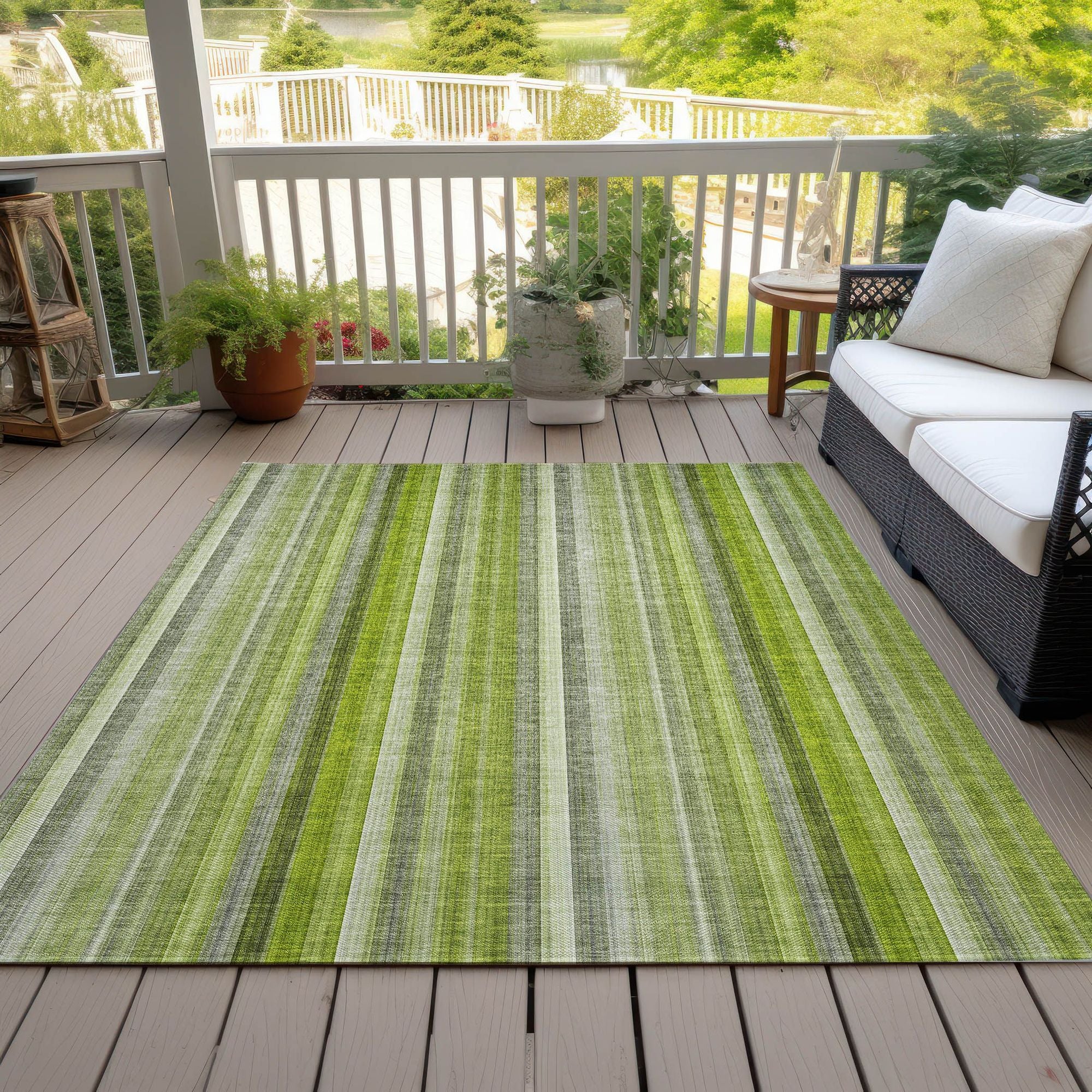 Machine Made ACN543 Green  Rugs #color_green 