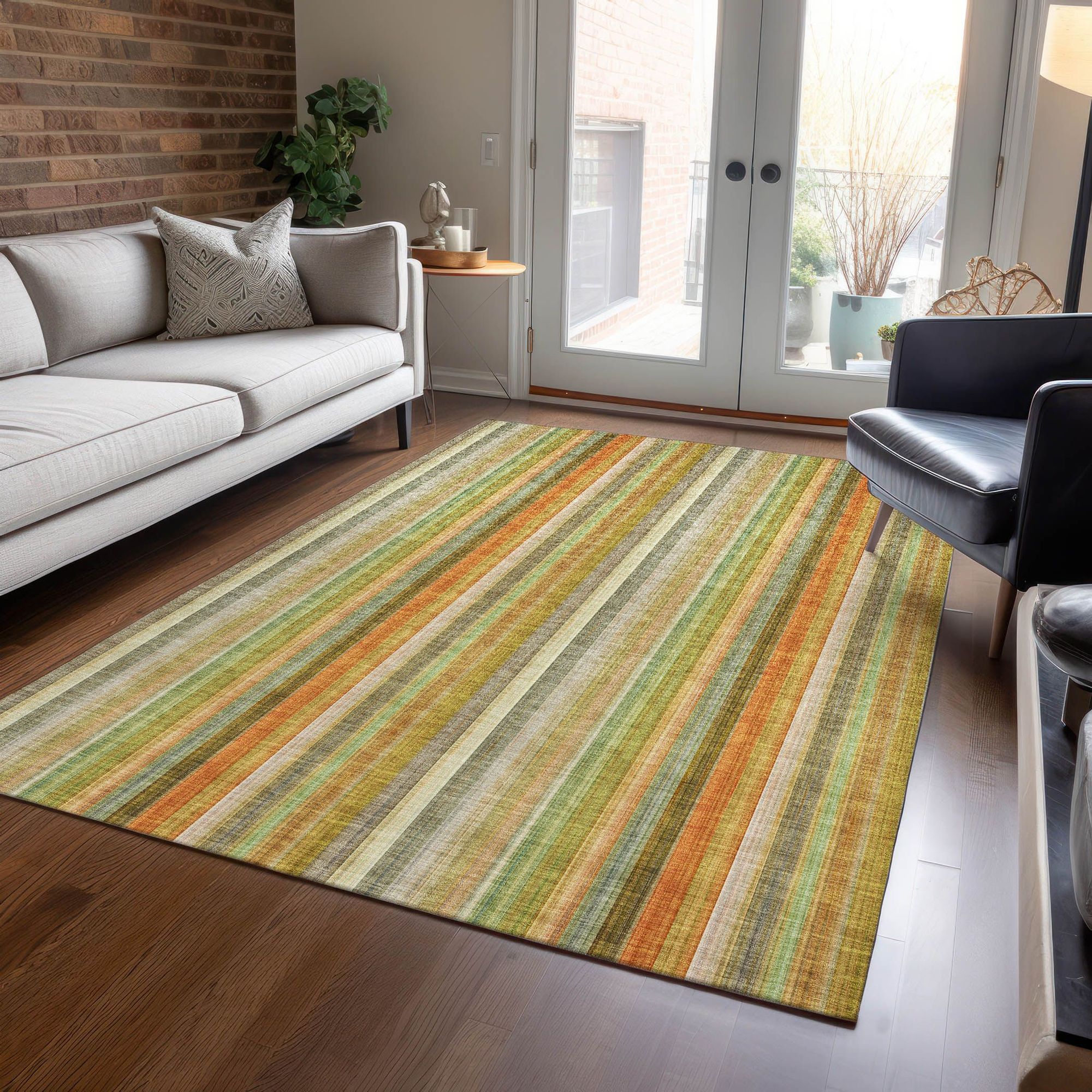 Machine Made ACN543 Khaki Brown Rugs #color_khaki brown