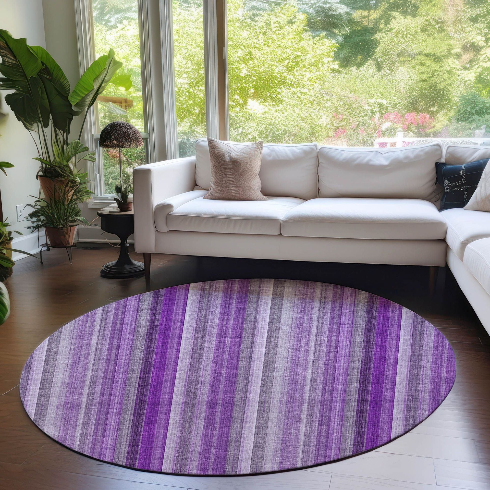 Machine Made ACN543 Purple  Rugs #color_purple 