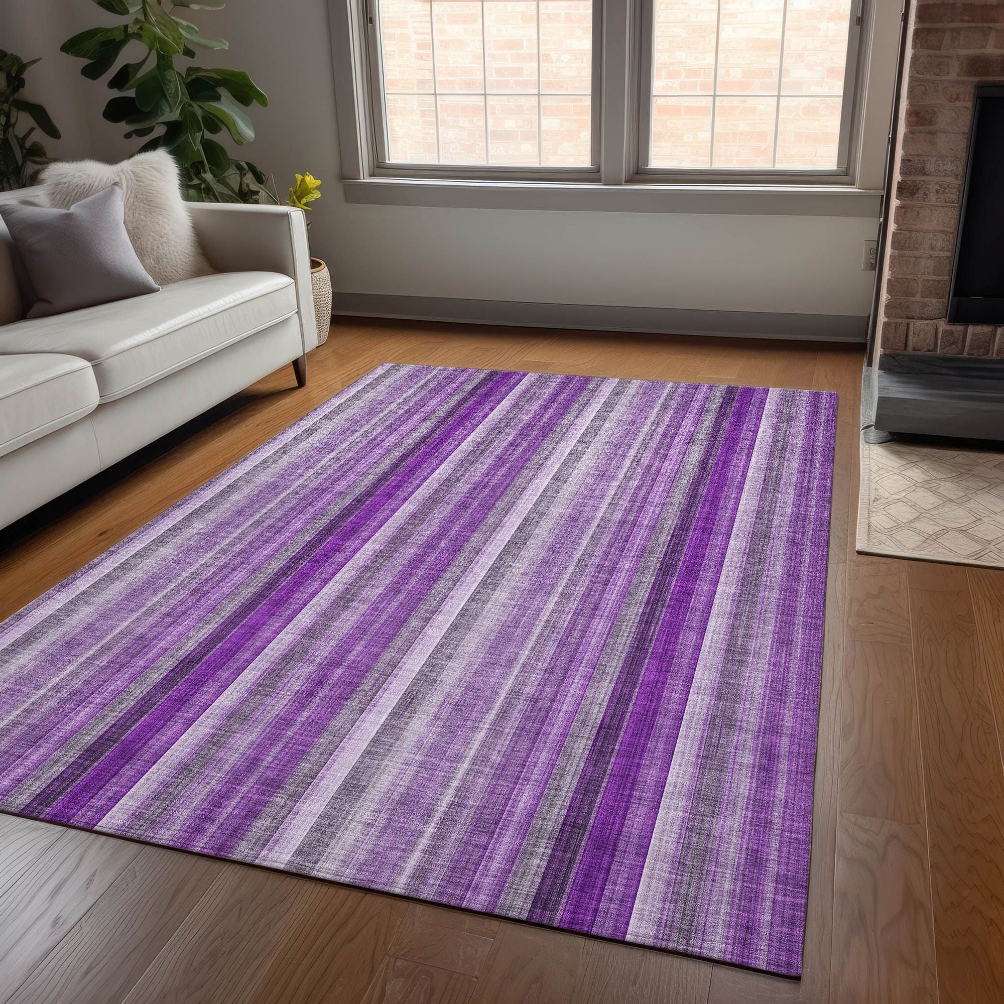 Machine Made ACN543 Purple  Rugs #color_purple 