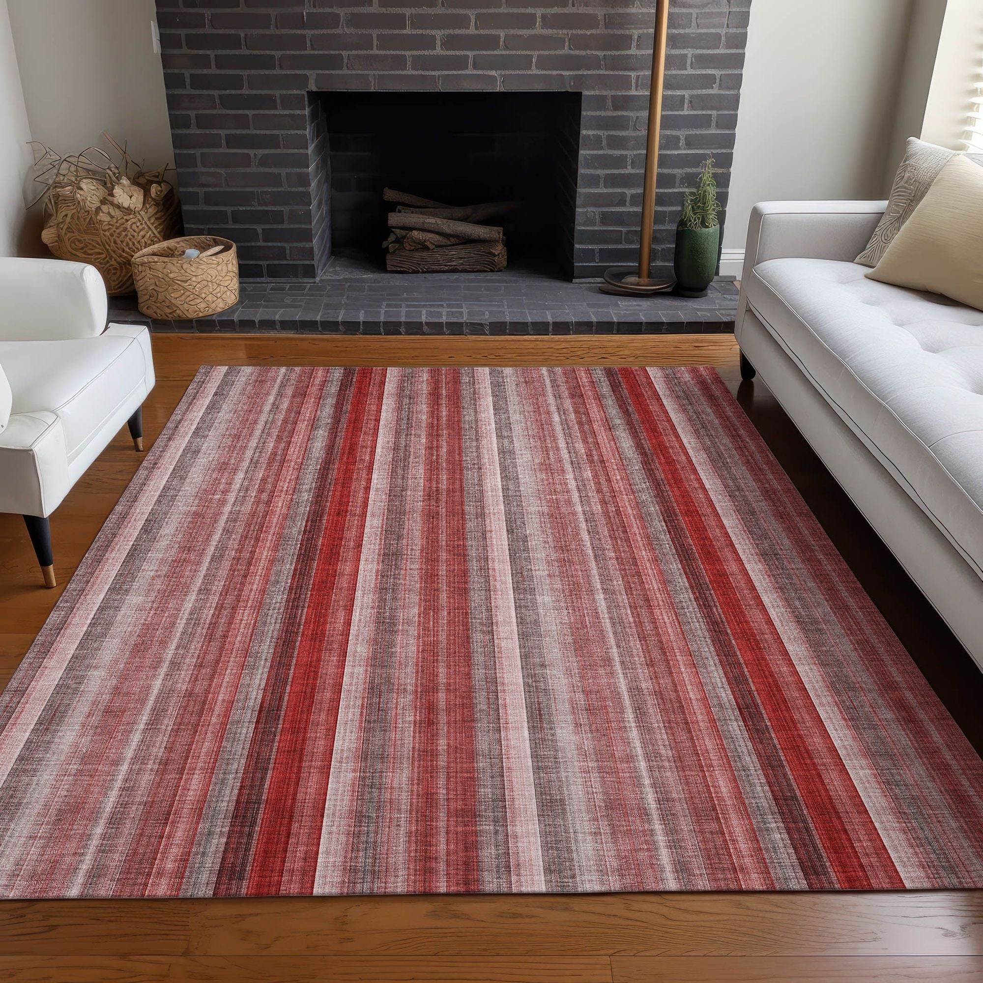 Machine Made ACN543 Red  Rugs #color_red 