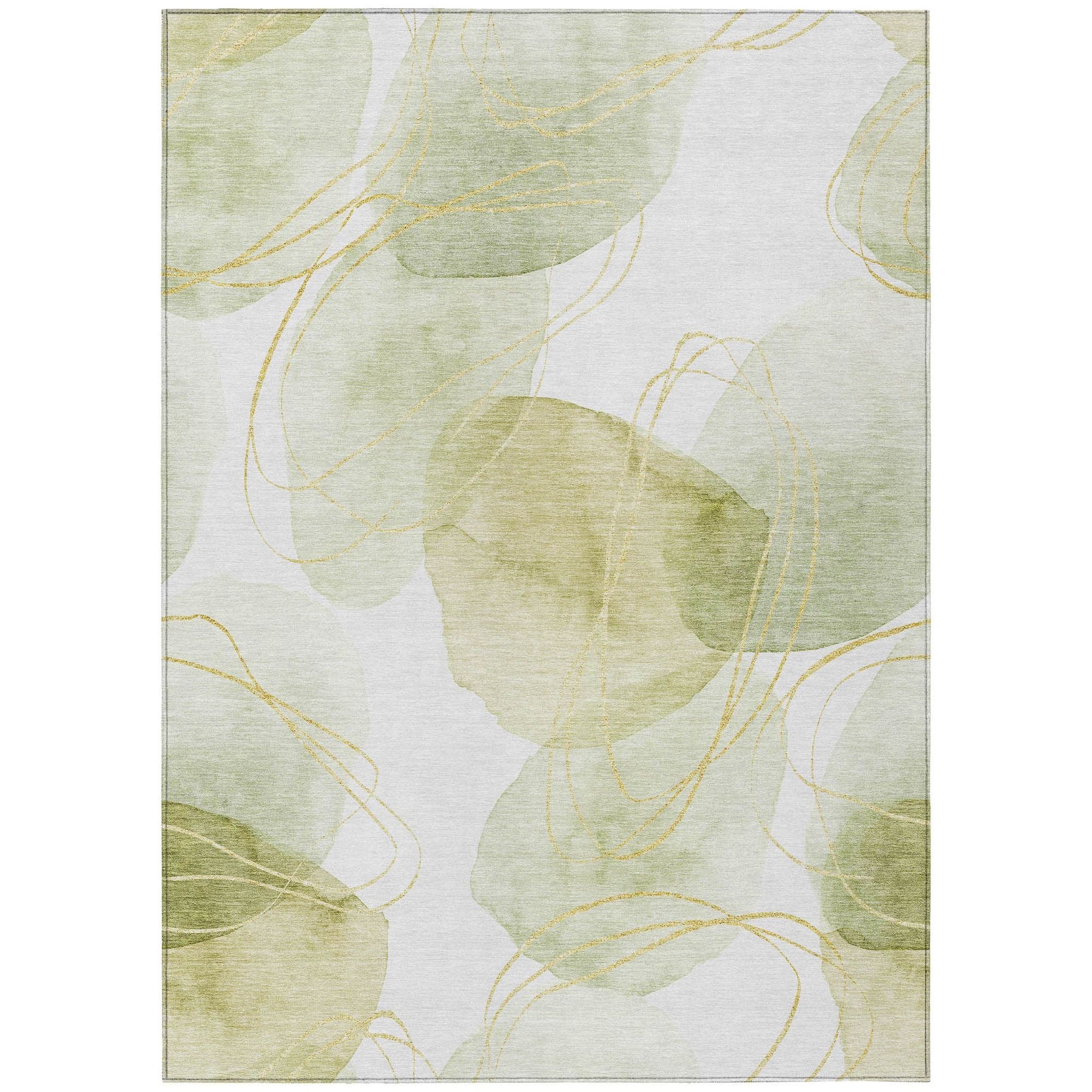 Machine Made ACN544 Green  Rugs #color_green 