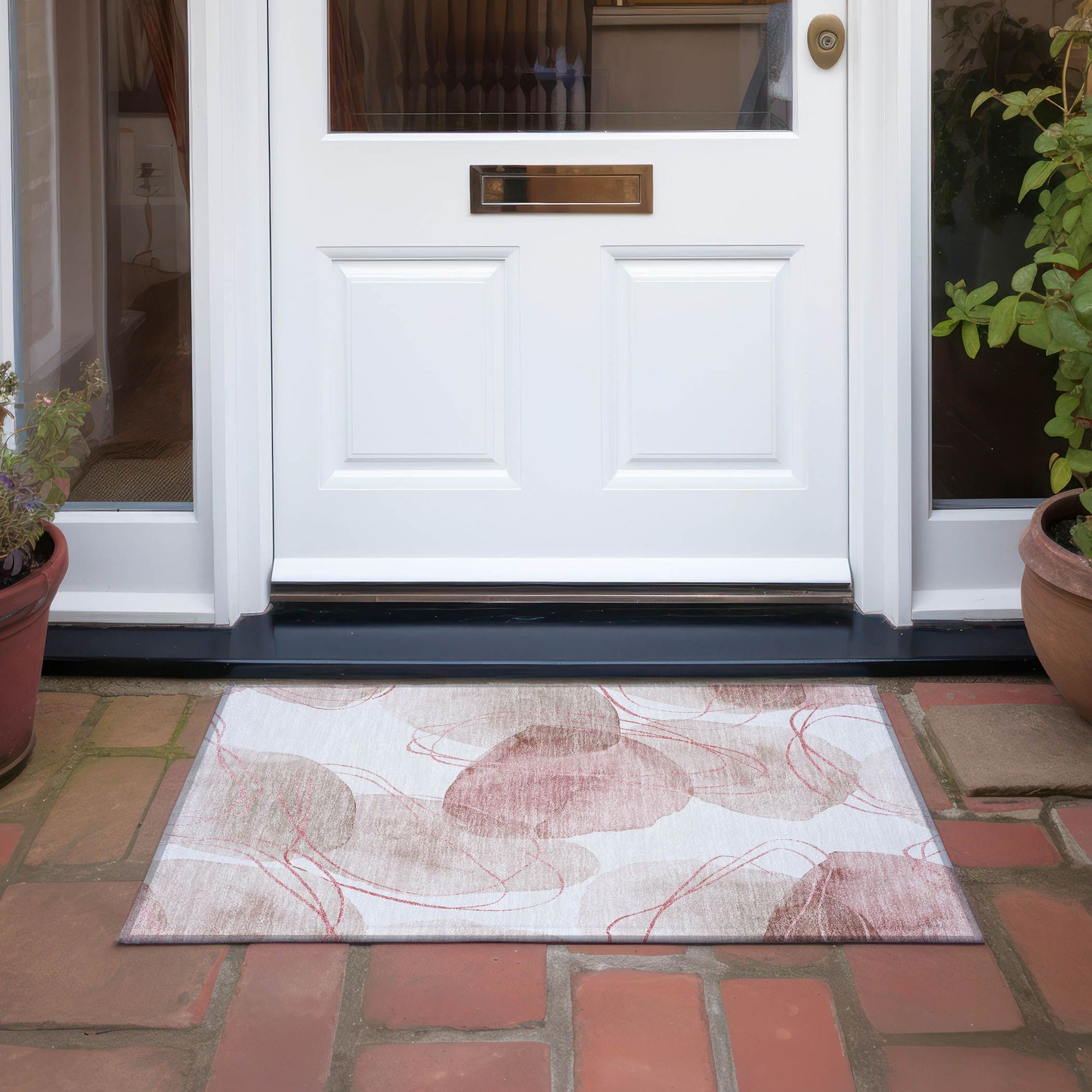 Machine Made ACN544 Merlot Red Rugs #color_merlot red