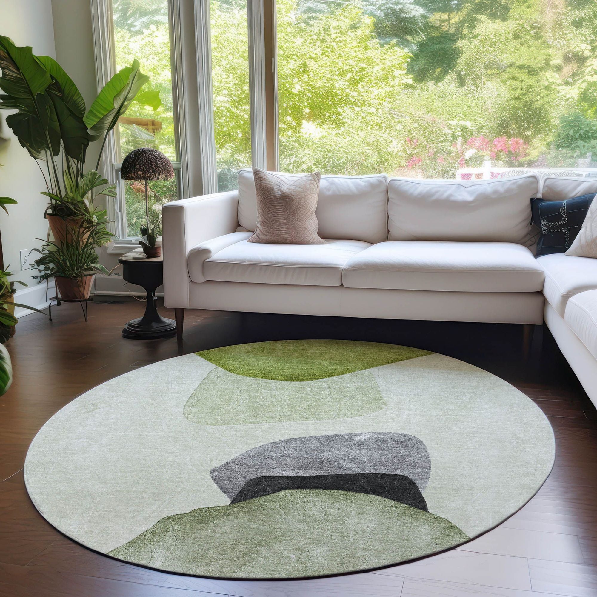 Machine Made ACN547 Green  Rugs #color_green 