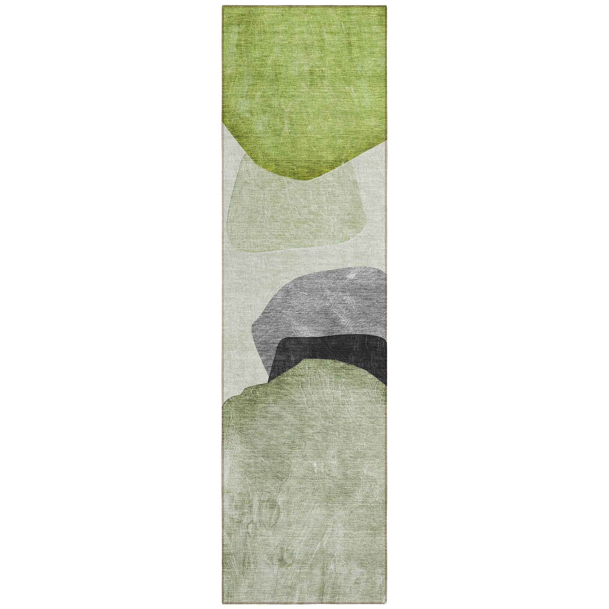 Machine Made ACN547 Green  Rugs #color_green 