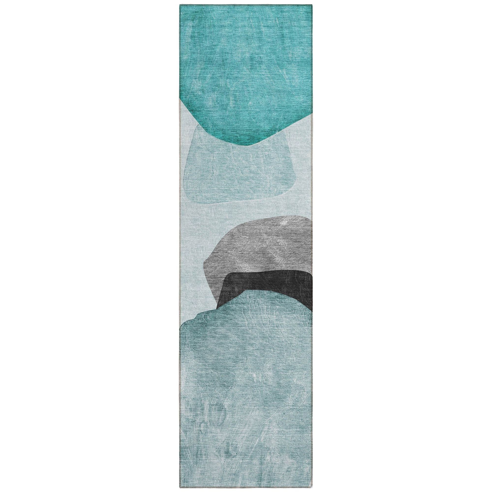 Machine Made ACN547 Teal  Rugs #color_teal 