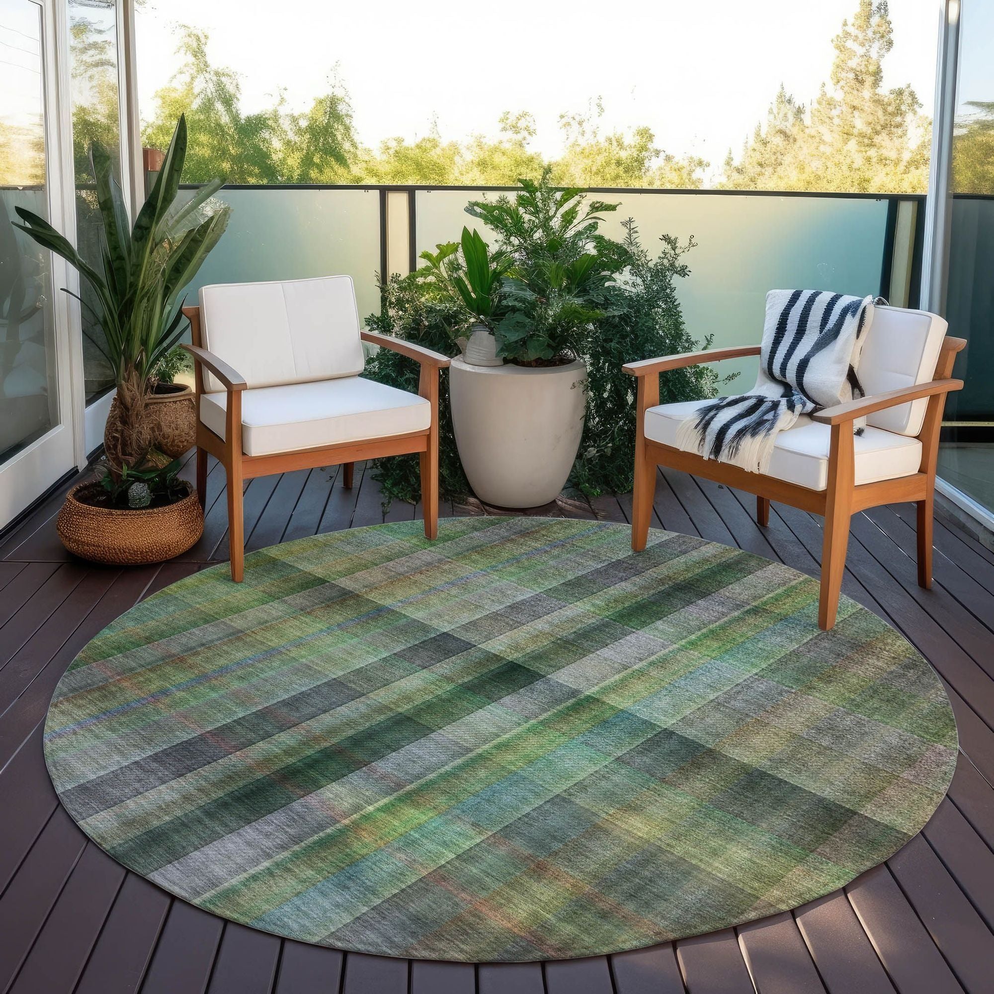 Machine Made ACN548 Green  Rugs #color_green 