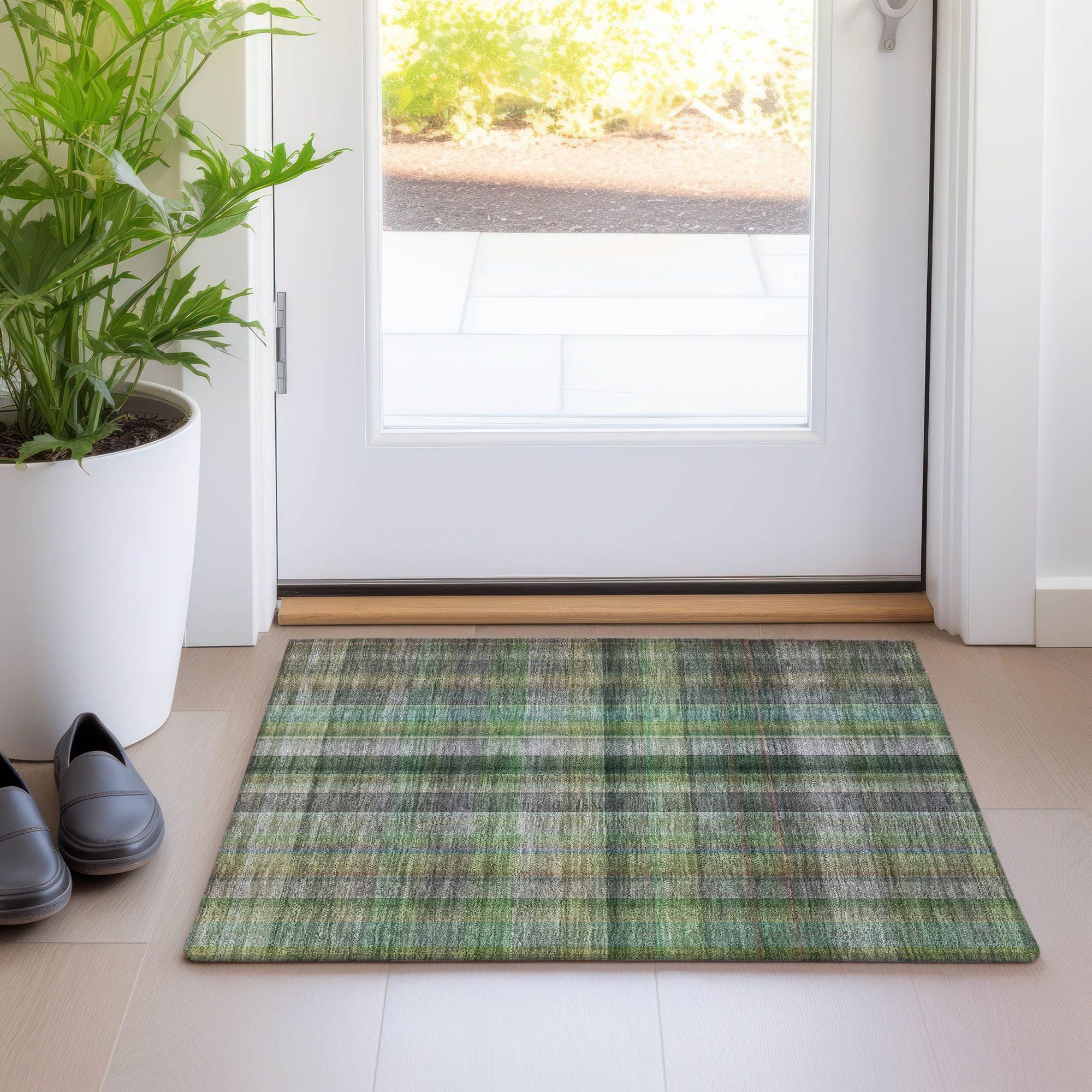 Machine Made ACN548 Green  Rugs #color_green 