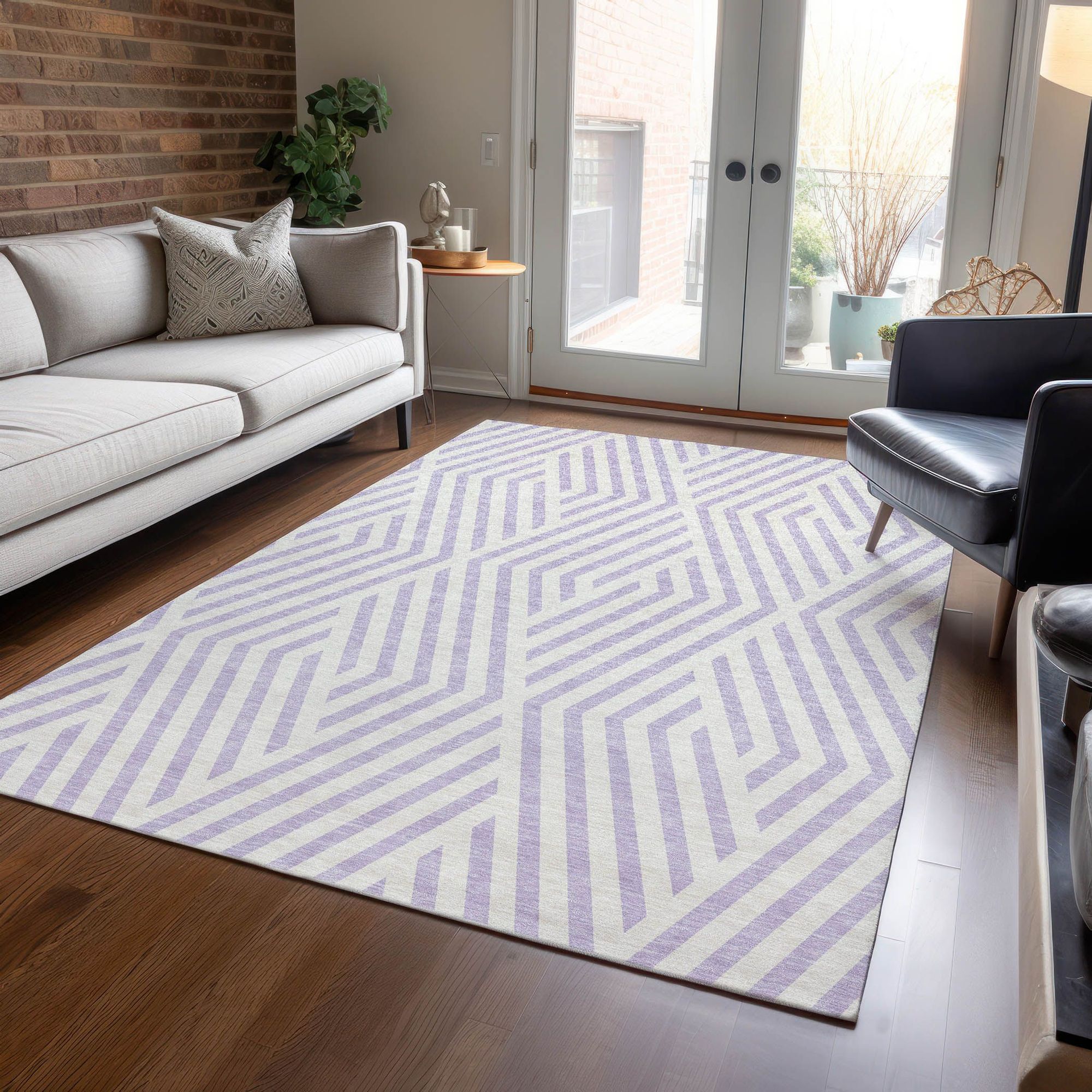 Machine Made ACN550 Lavender Purple Rugs #color_lavender purple