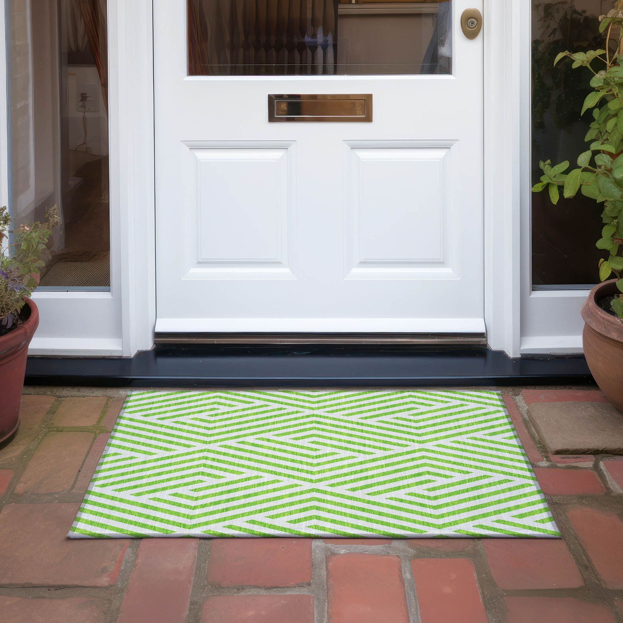 Machine Made ACN550 Lime Green Rugs #color_lime green