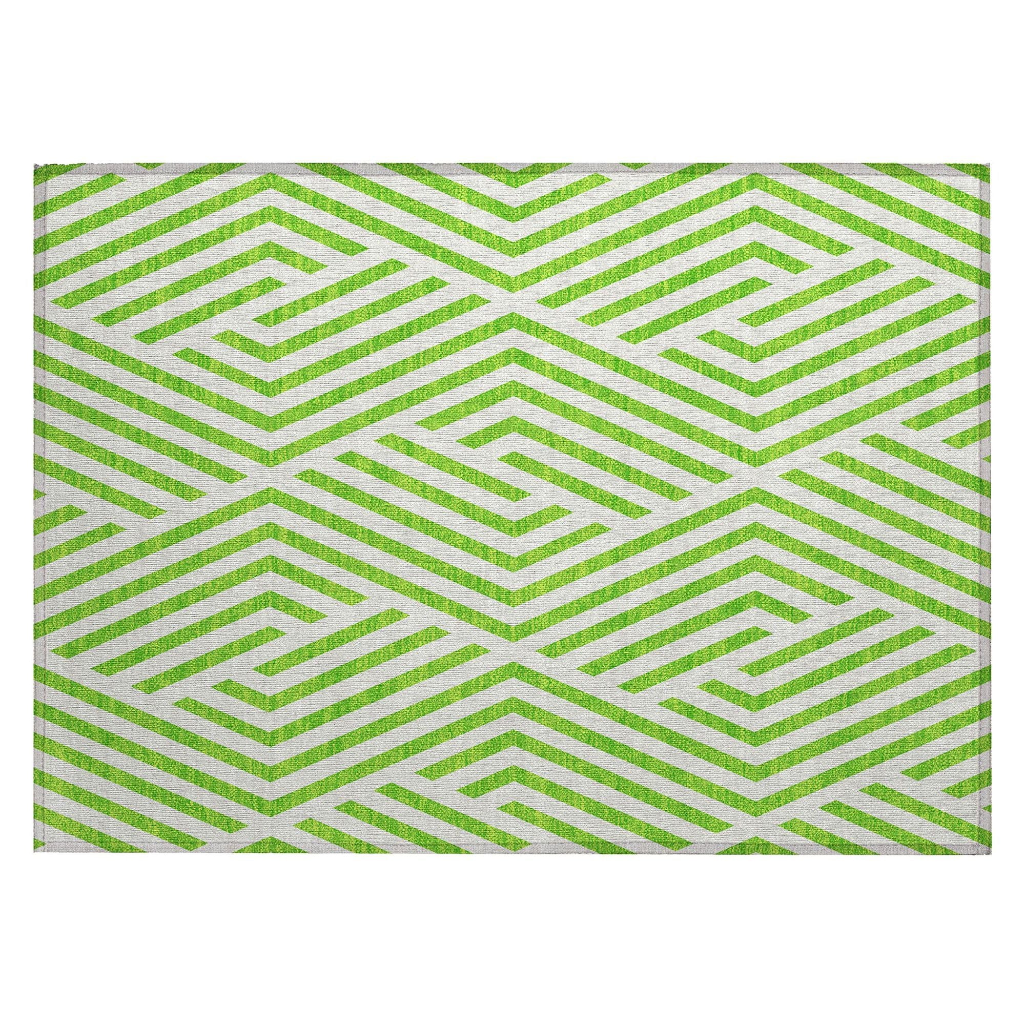 Machine Made ACN550 Lime Green Rugs #color_lime green