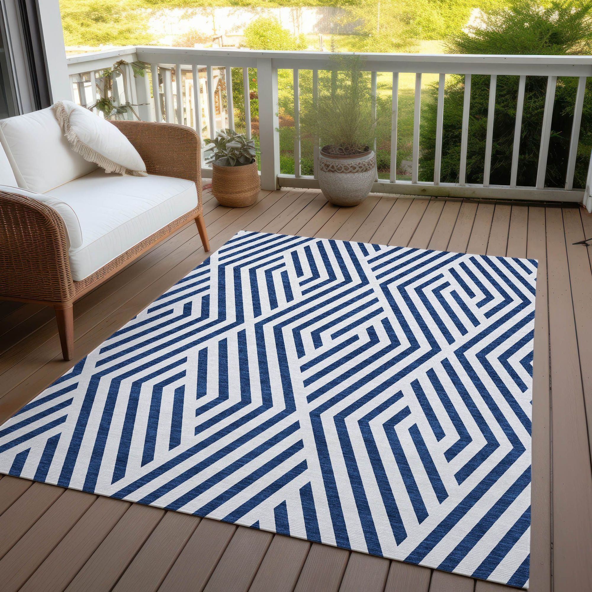 Machine Made ACN550 Navy Blue Rugs #color_navy blue