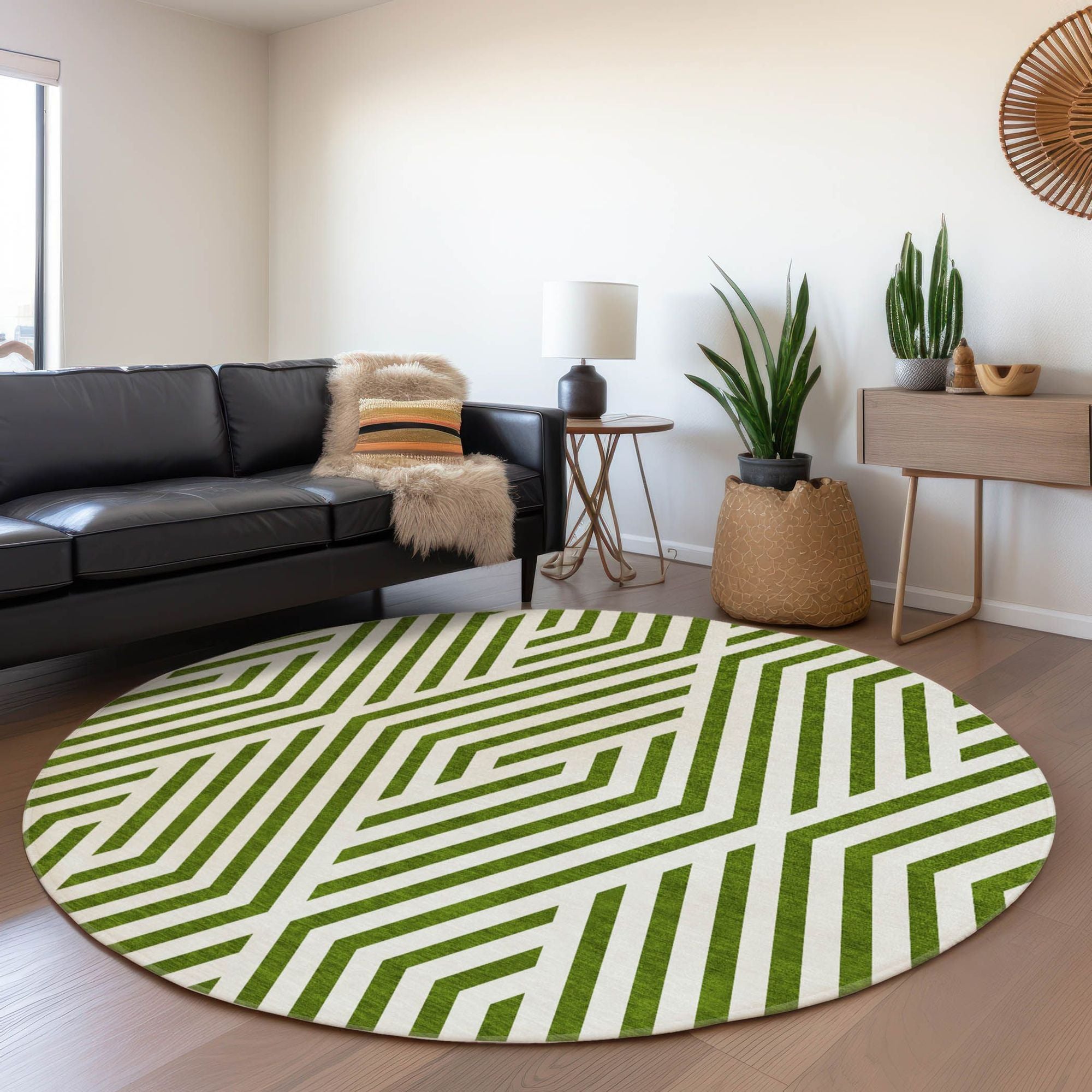 Machine Made ACN550 Olive Green Rugs #color_olive green