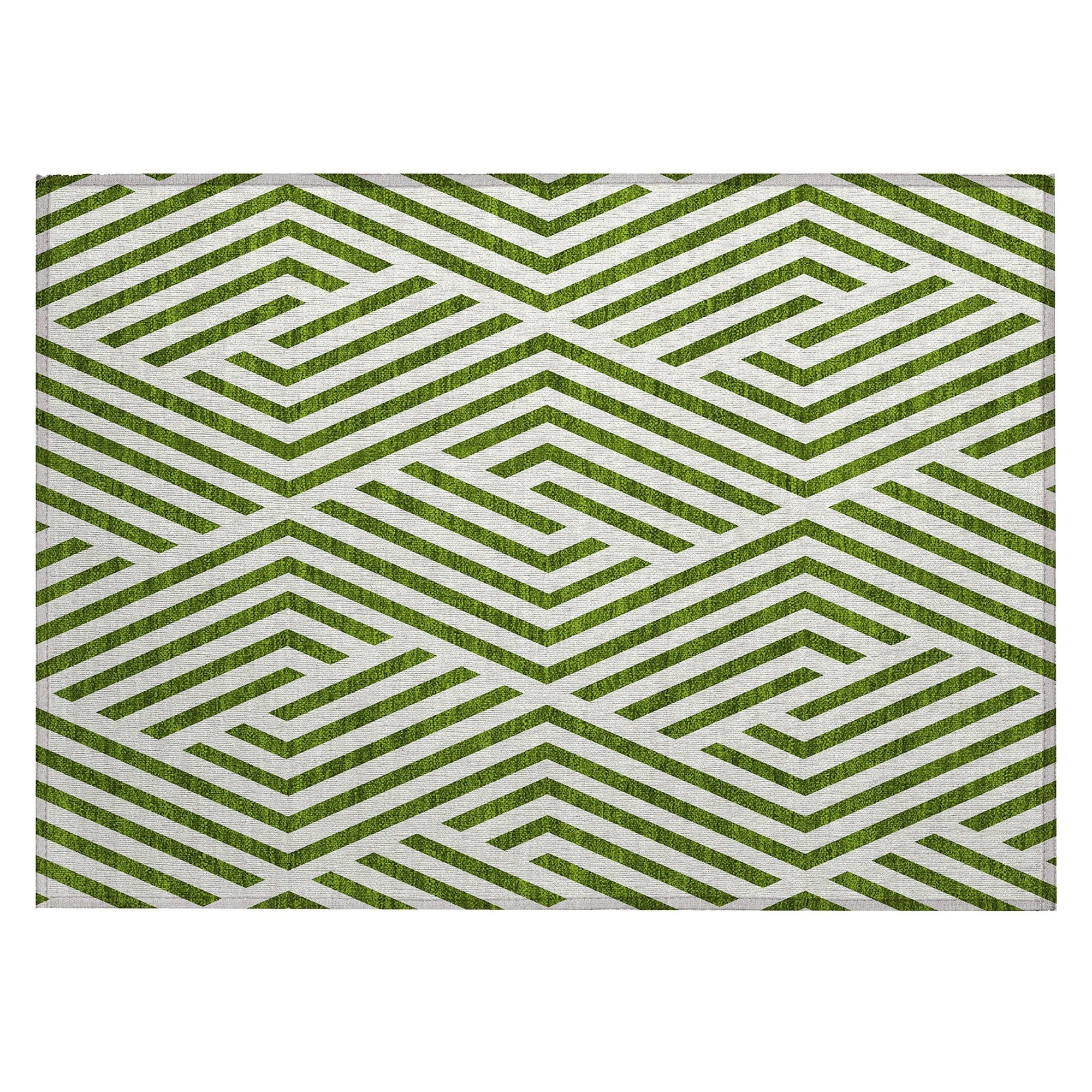 Machine Made ACN550 Olive Green Rugs #color_olive green