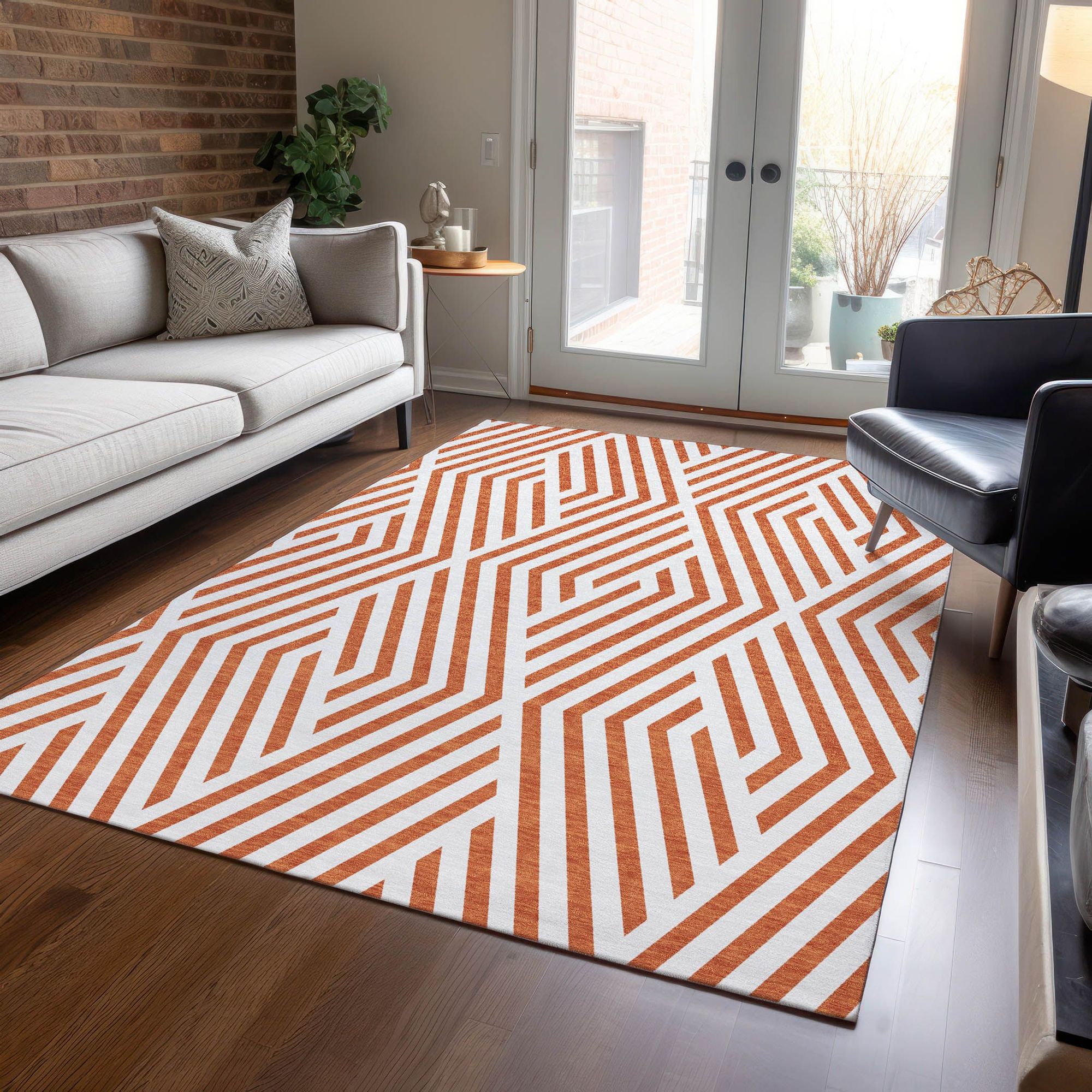 Machine Made ACN550 Paprika Orange Rugs #color_paprika orange