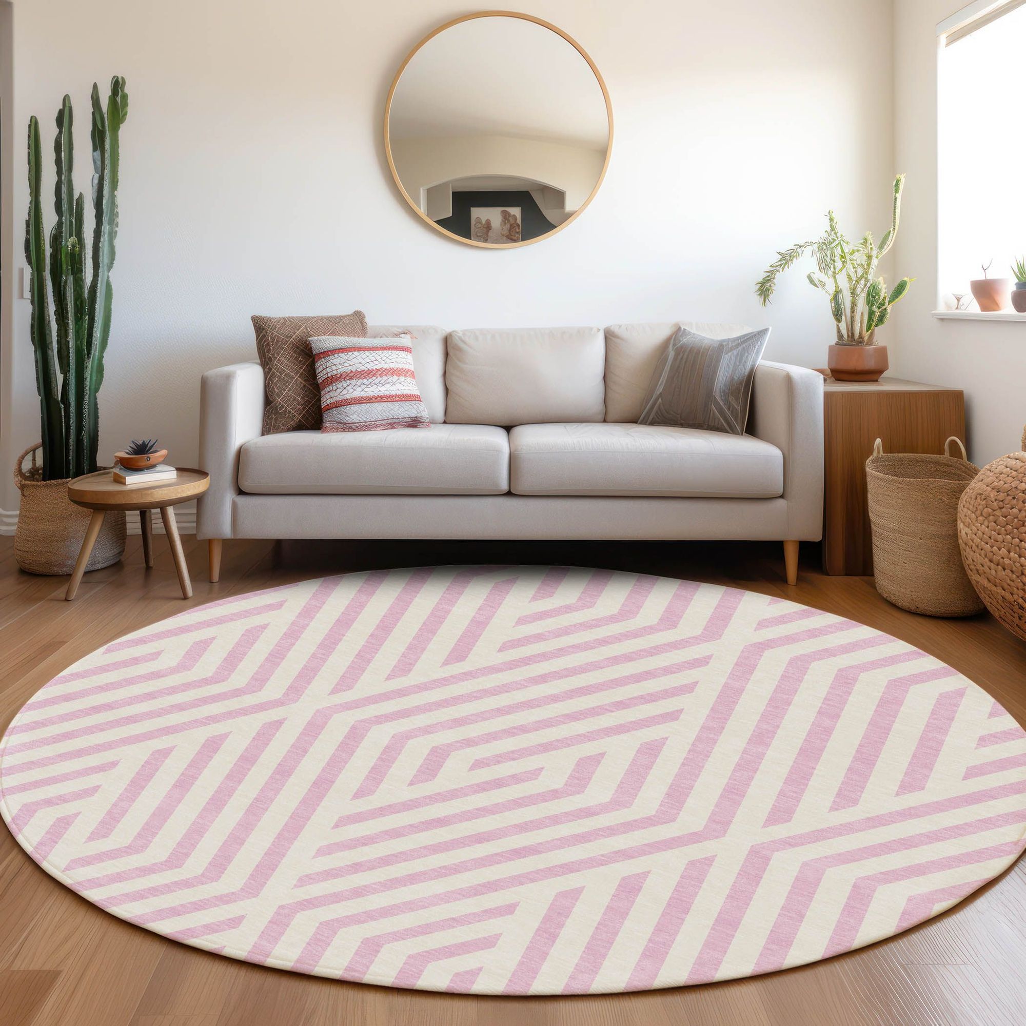 Machine Made ACN550 Pink  Rugs #color_pink 