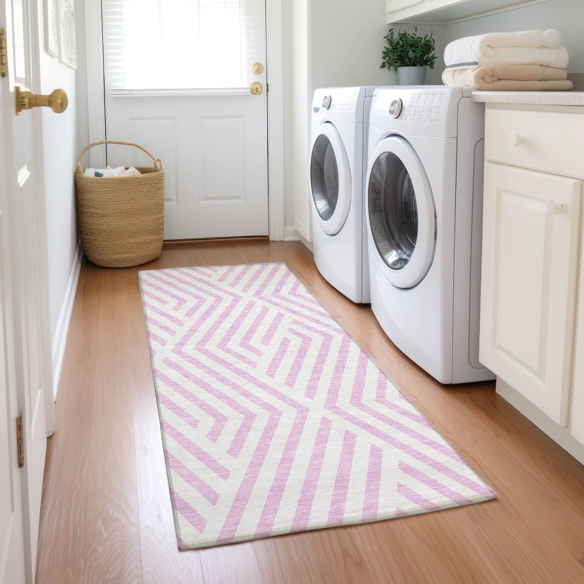 Machine Made ACN550 Pink  Rugs #color_pink 