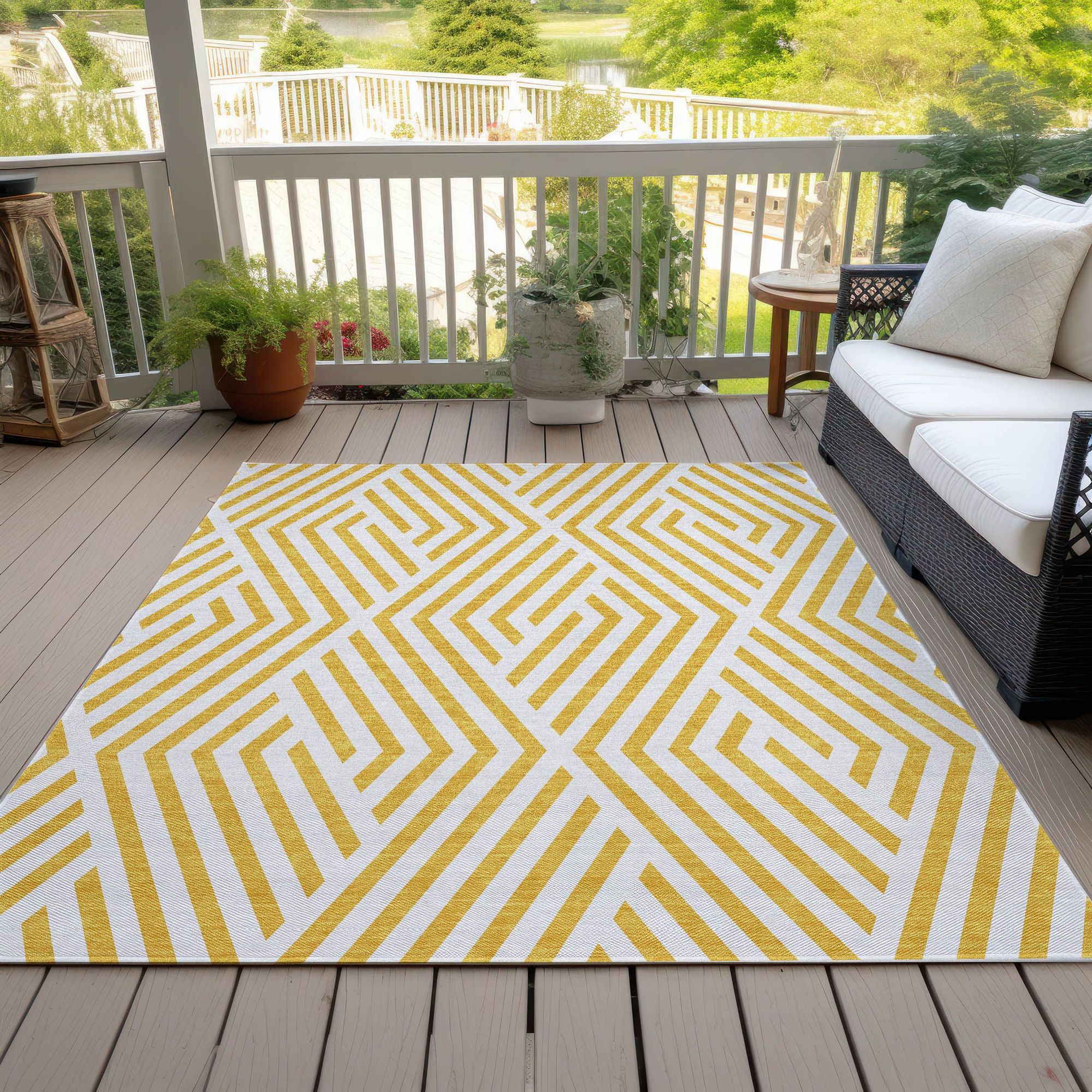 Machine Made ACN550 Yellow Gold Rugs #color_yellow gold