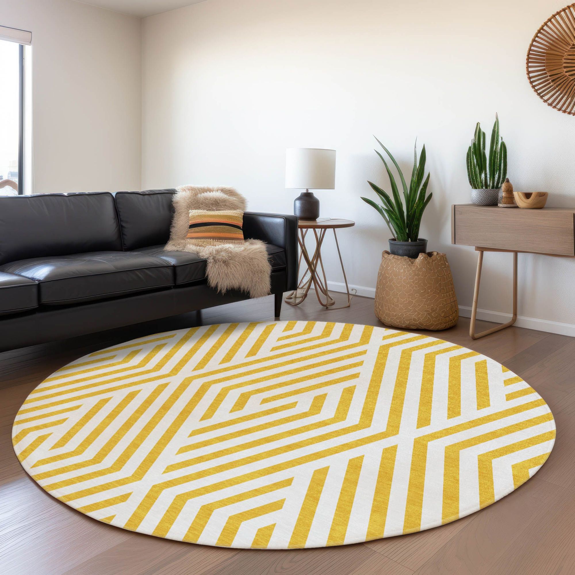 Machine Made ACN550 Yellow Gold Rugs #color_yellow gold